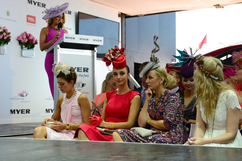 Colourful racing fashion on display at the Melbourne Cup Fashions on the Field competition
