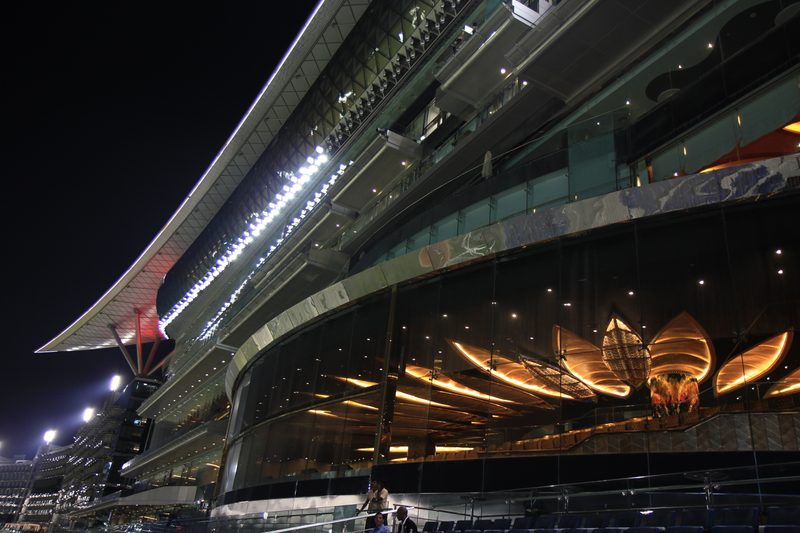 Meydan Racecourse in Dubai home of the Dubai World Cup luxury horse racing event