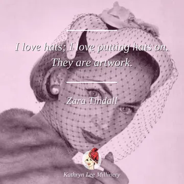 "I love hats; I love putting hats on. They are artwork." - Zara Tindall | Kathryn Lee Millinery