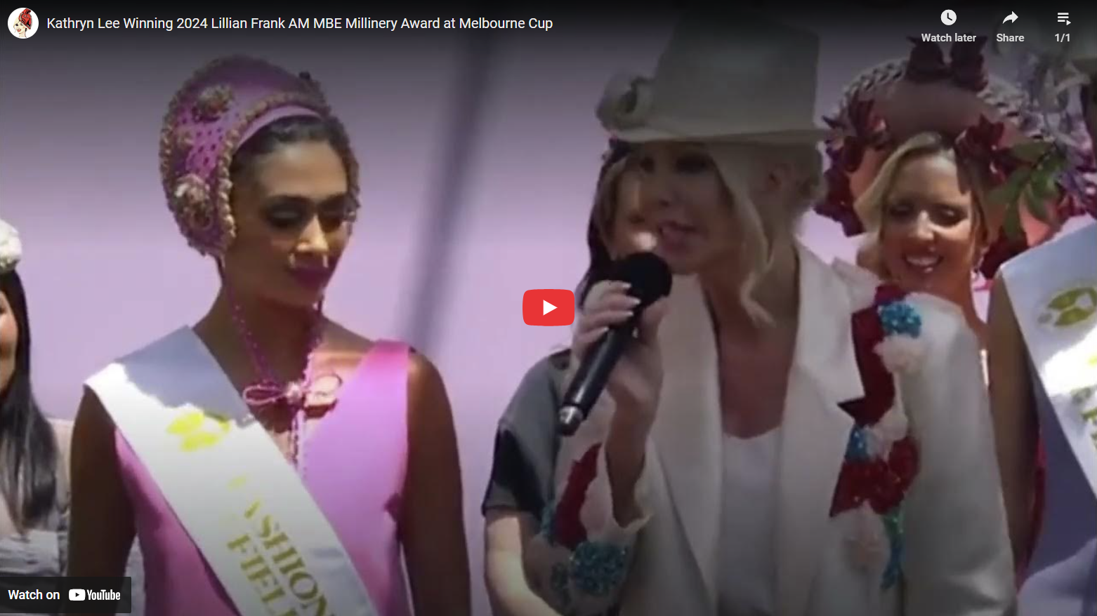 Kathryn Lee Millinery award-winning milliner YouTube feature - watch the story of bespoke hat making