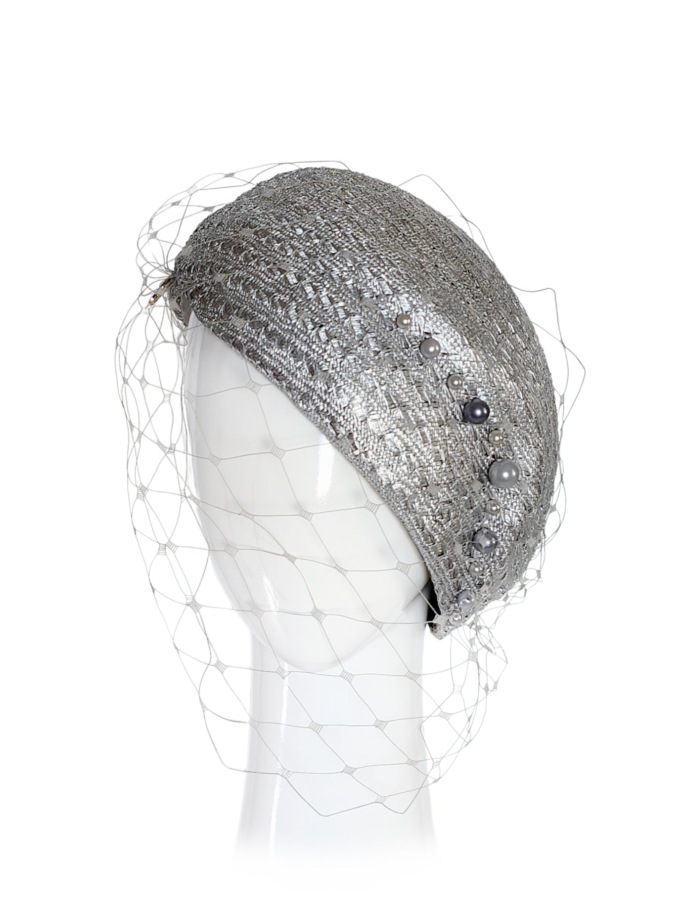 Handcrafted Silver beret Alice – Kathryn Lee bespoke collection