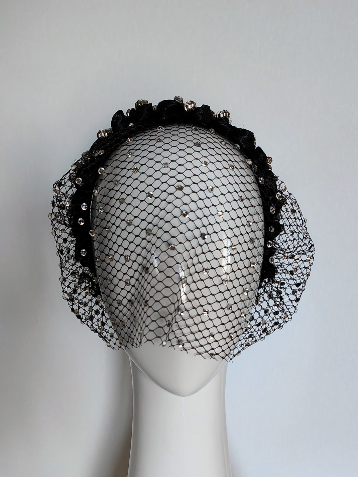 Kathryn Lee Millinery Arcadia headband featuring silk and crystal – Australian couture headwear