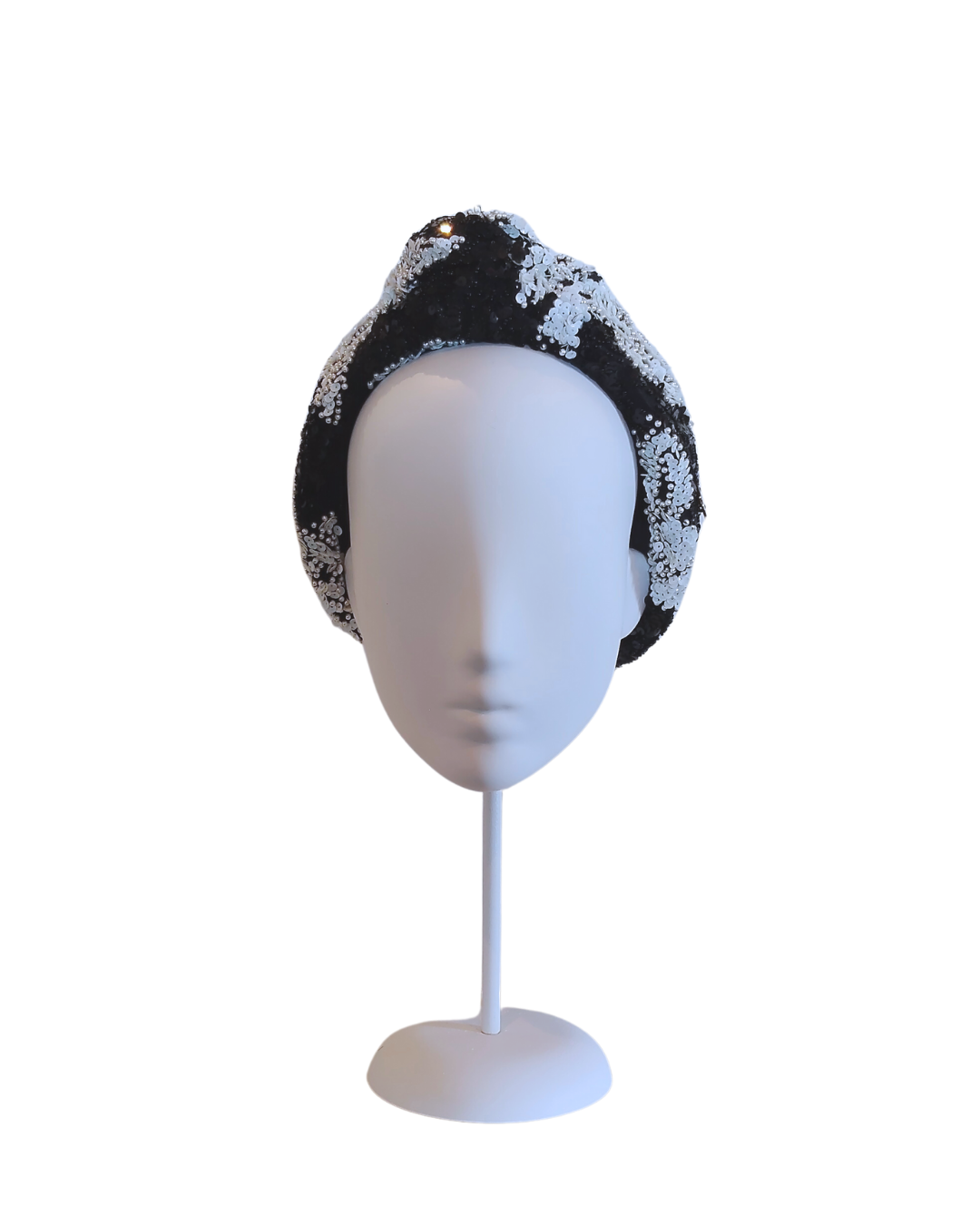 Carmen – Black turban crafted from straw perfect for Melbourne Cup