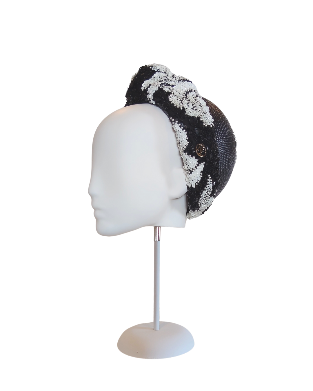 Handcrafted Black turban Carmen – Kathryn Lee bespoke collection