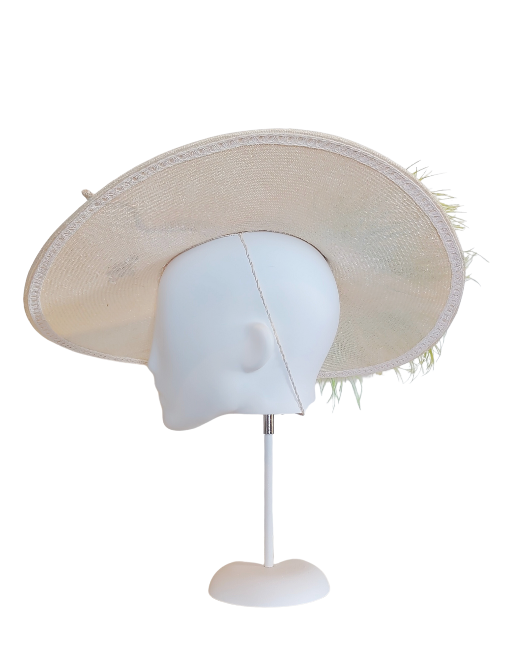 Clementine by Kathryn Lee Millinery – bespoke Ivory hat for Royal Randwick
