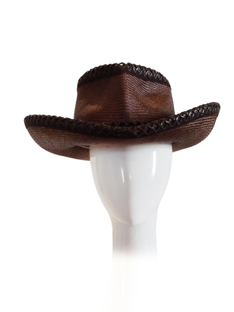 Couture hat Coco featuring sinamay and straw – occasion headwear for Dubai World Cup