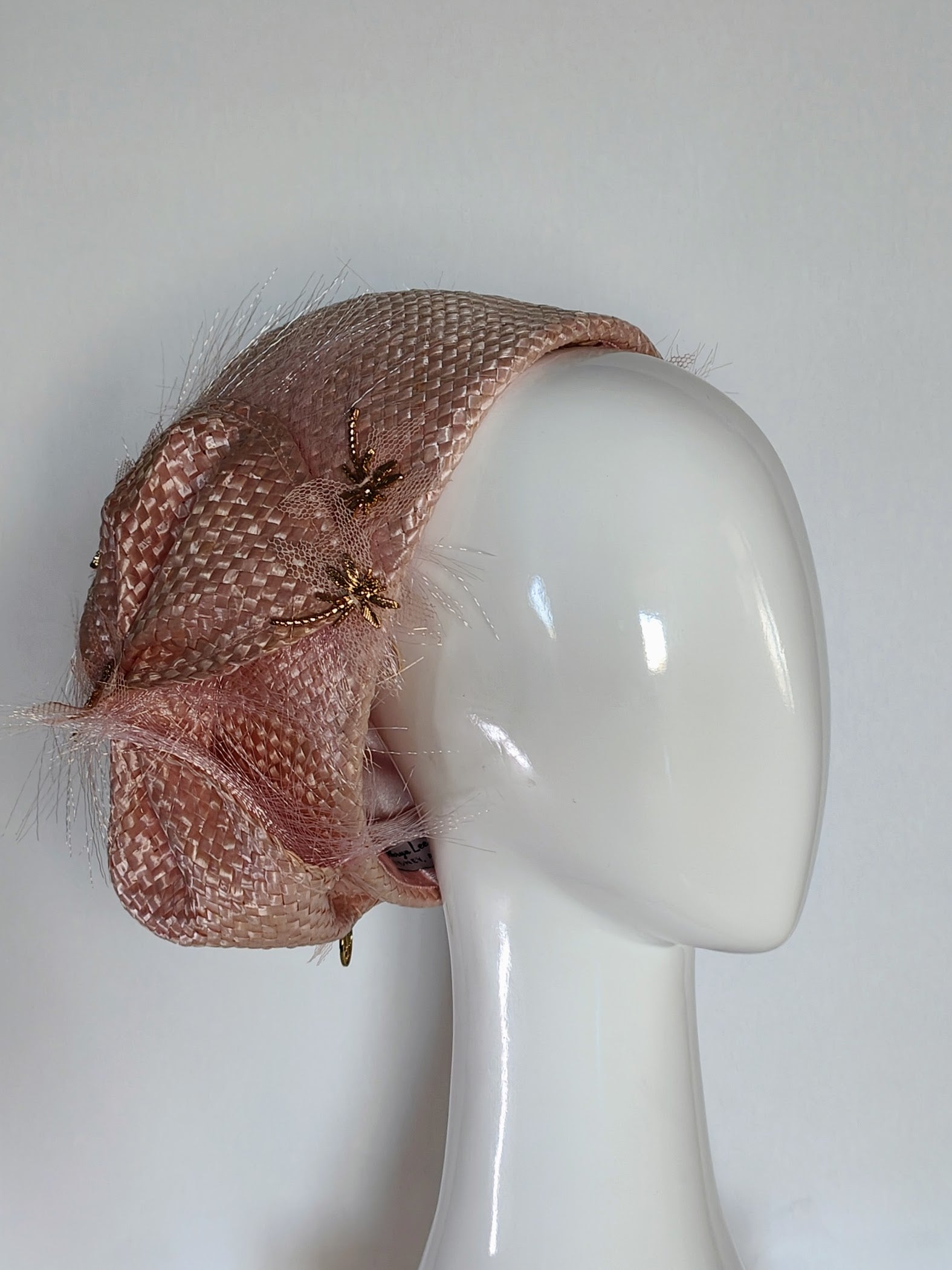 Estelle – Pink pillbox hat crafted from straw perfect for Royal Randwick