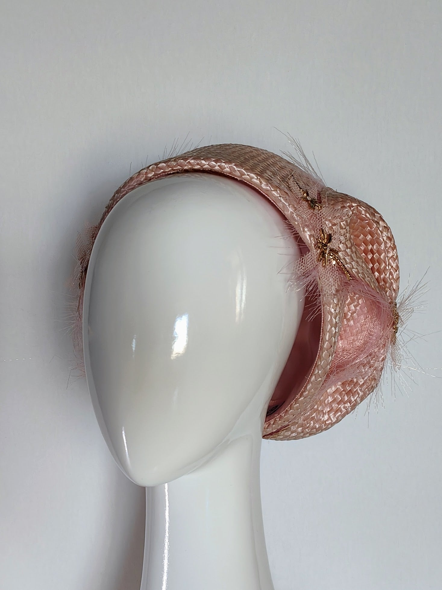 Estelle pillbox hat – artisan millinery featuring straw for fashions on the field and beyond