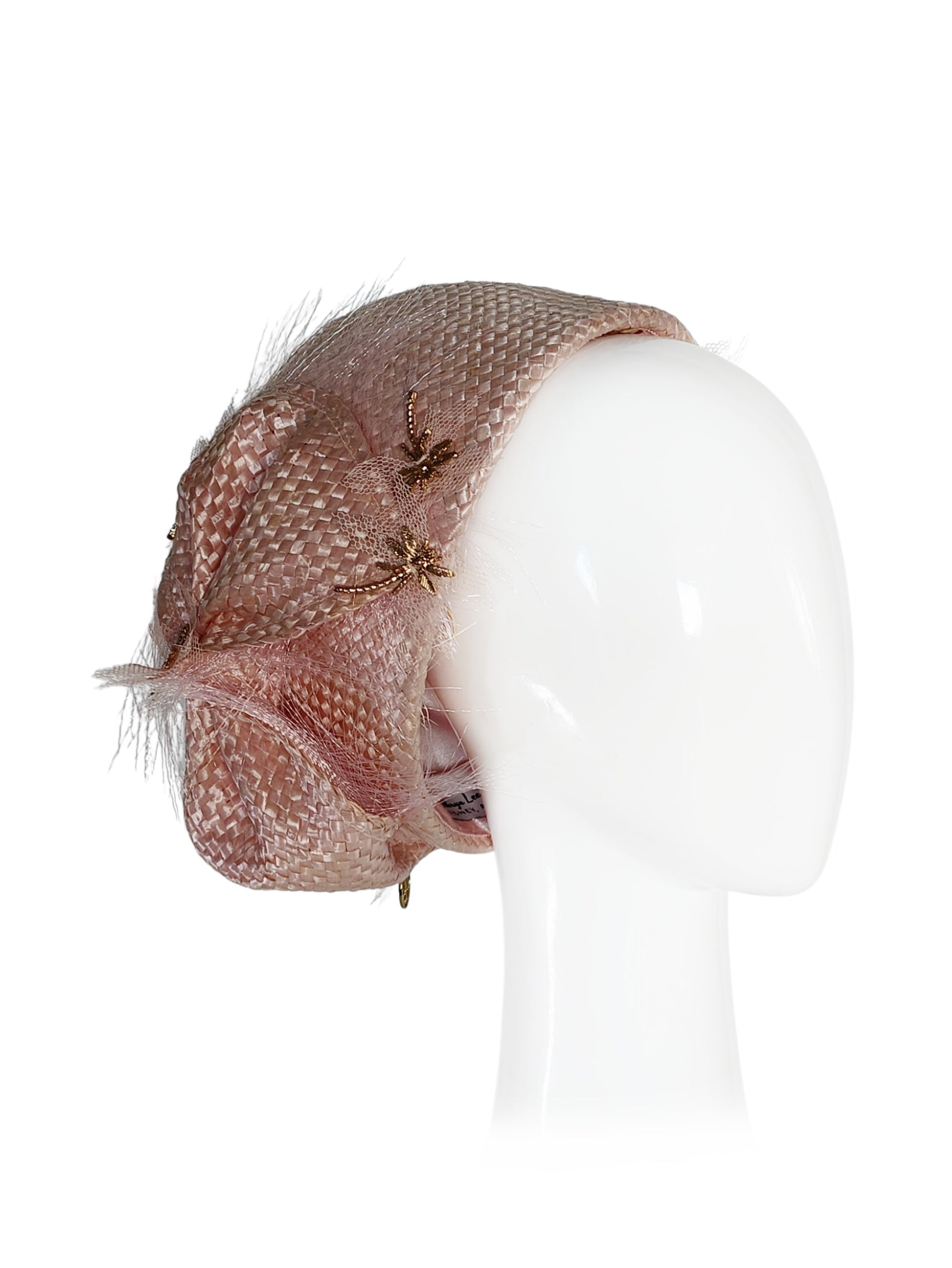 Kathryn Lee Millinery Estelle pillbox hat featuring straw – Australian couture headwear