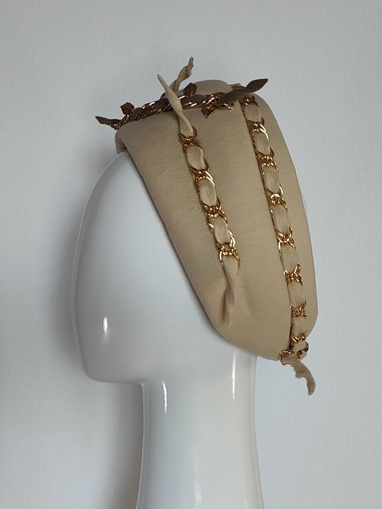 Hayley turban from the Kathryn Lee Millinery collection featuring felt