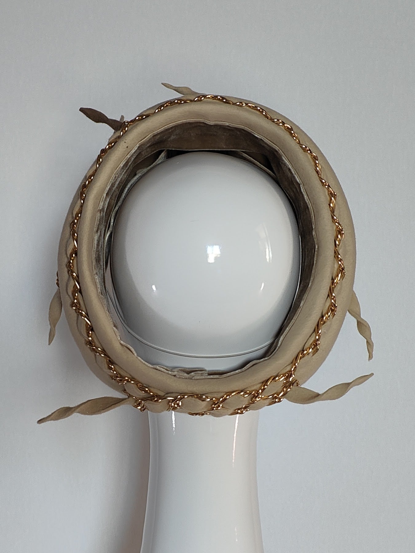 Hayley handcrafted turban crafted from felt – perfect for Flemington and Kentucky Derby