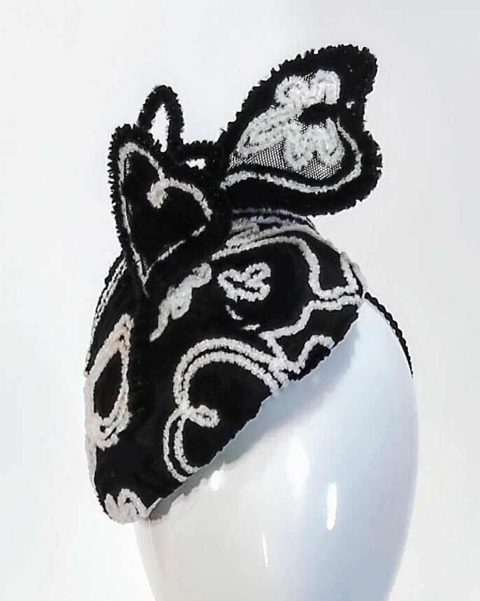 It Girl Corazon headpiece – artisan millinery featuring silk for wedding and beyond
