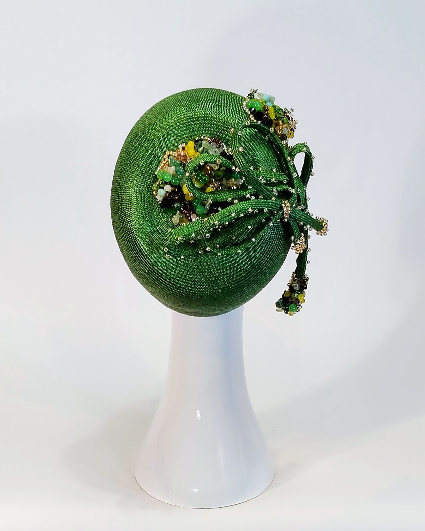Bespoke It Girl Midori hat – designed for race day by Kathryn Lee