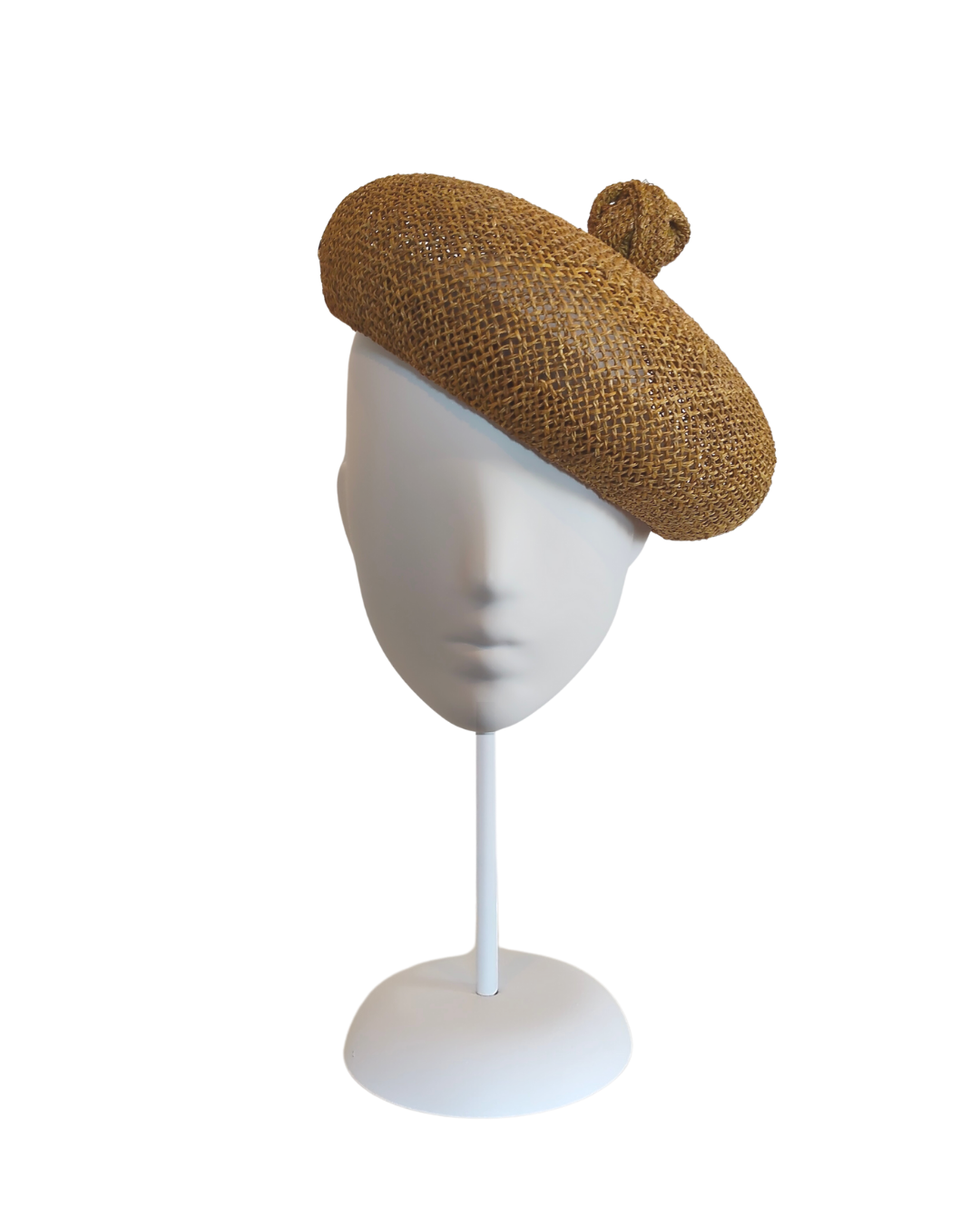 Kathryn Lee Millinery Janey beret featuring straw – Australian couture headwear