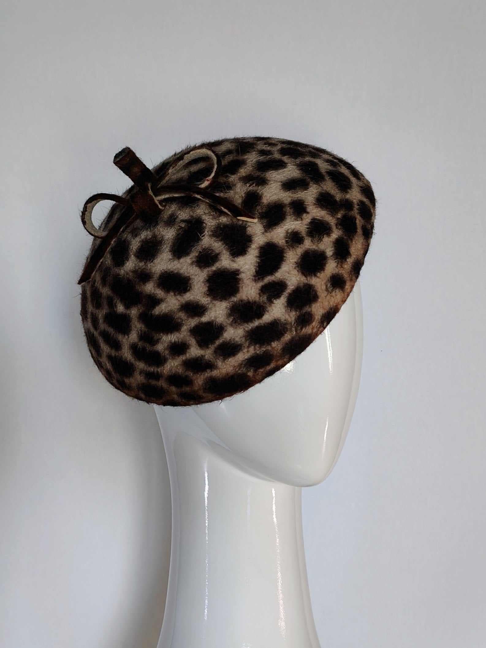 Kat beret crafted from felt by Kathryn Lee Millinery, Australian bespoke milliner