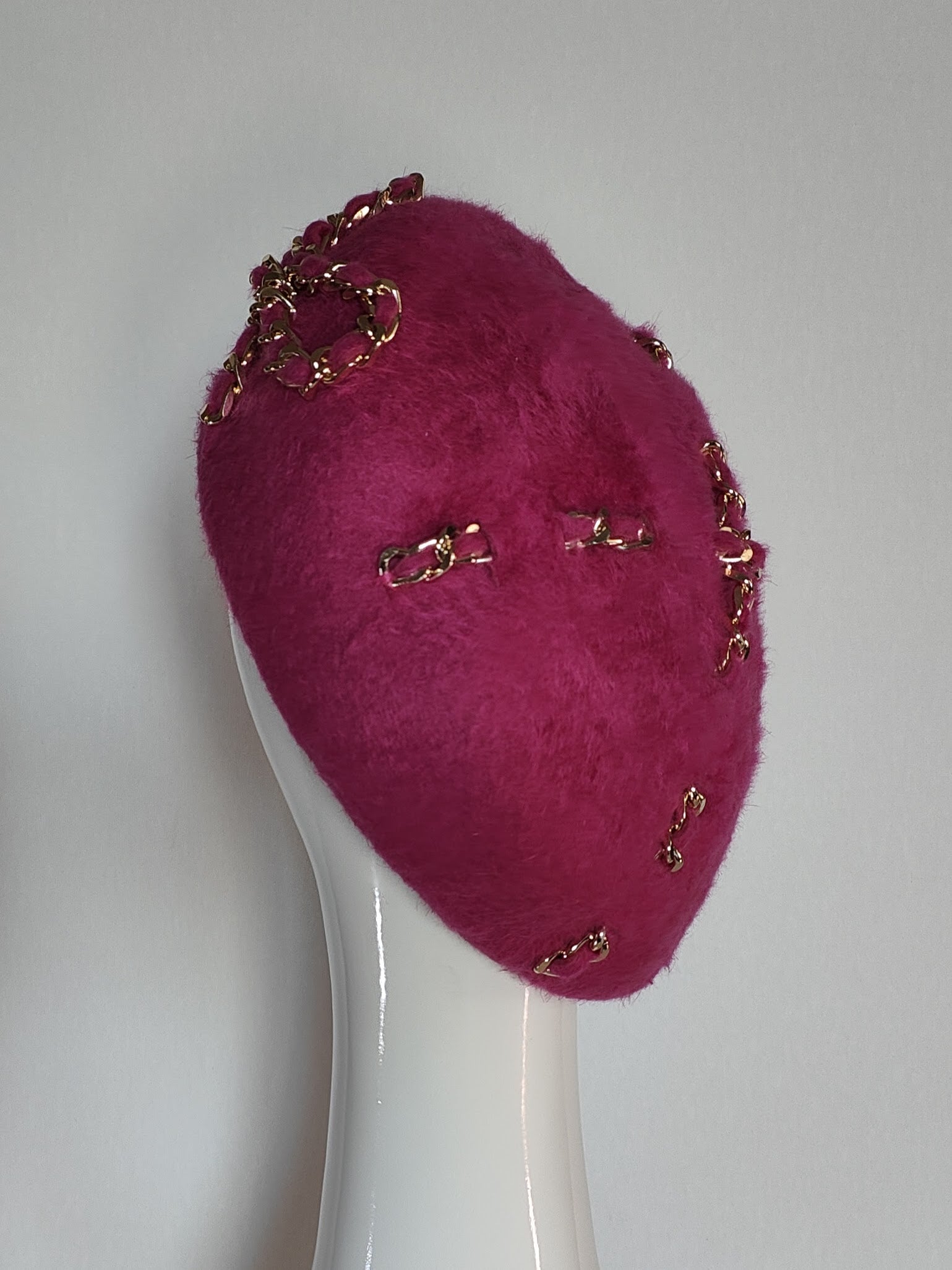 Poppy by Kathryn Lee Millinery – bespoke Pink beret for Flemington