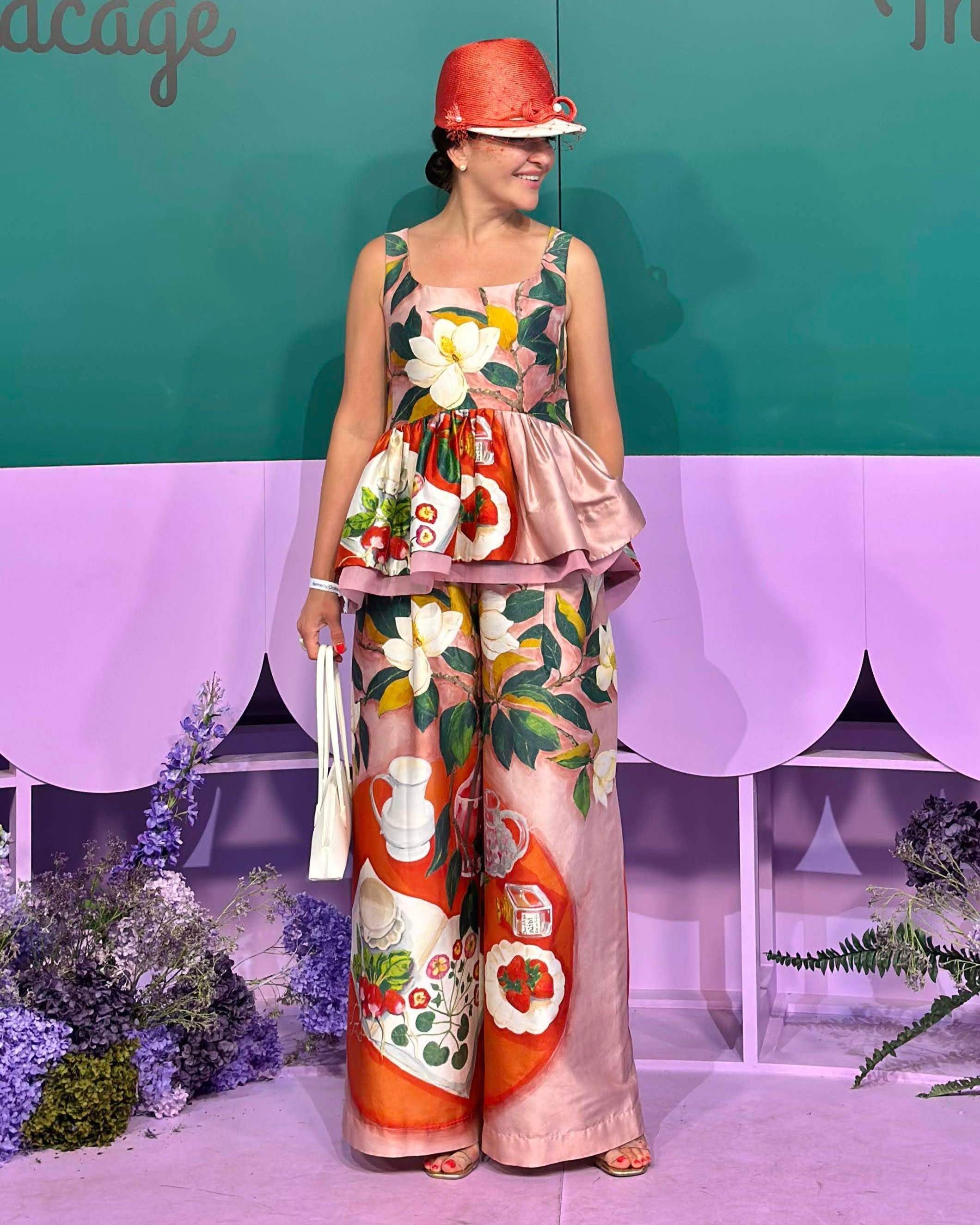 Bespoke hat by Kathryn Lee Millinery worn by client at Australian racing event