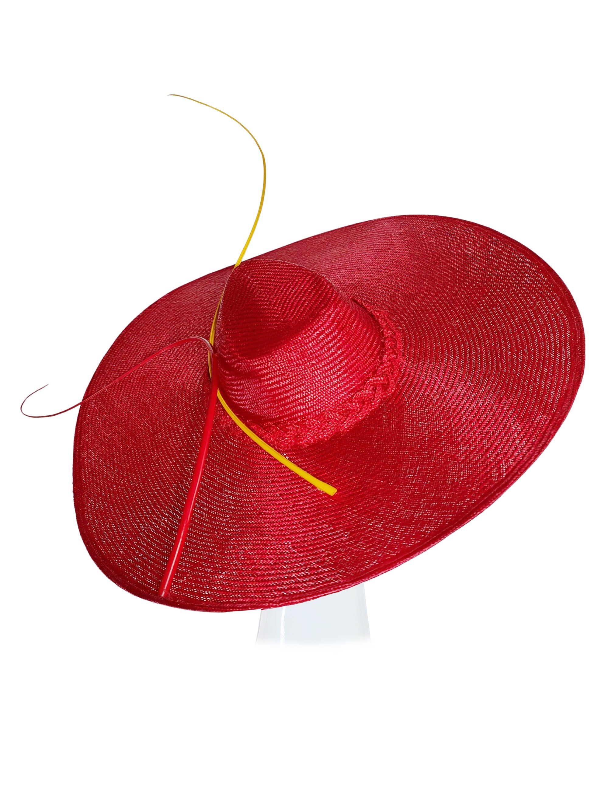 Bespoke Yellow fedora Roberta – couture millinery for Royal Randwick