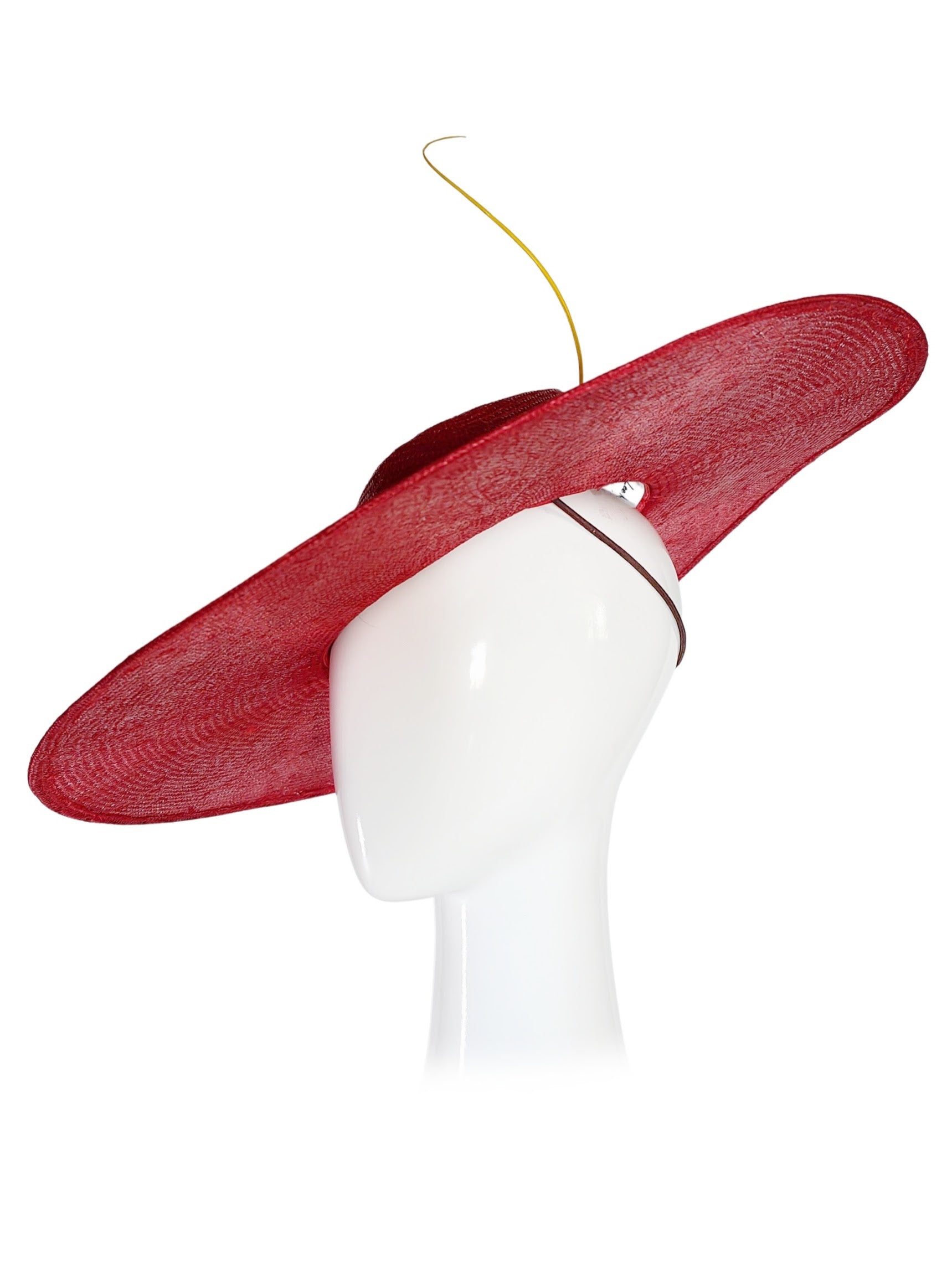 Roberta Yellow fedora crafted from straw by Kathryn Lee Millinery, Australian bespoke milliner