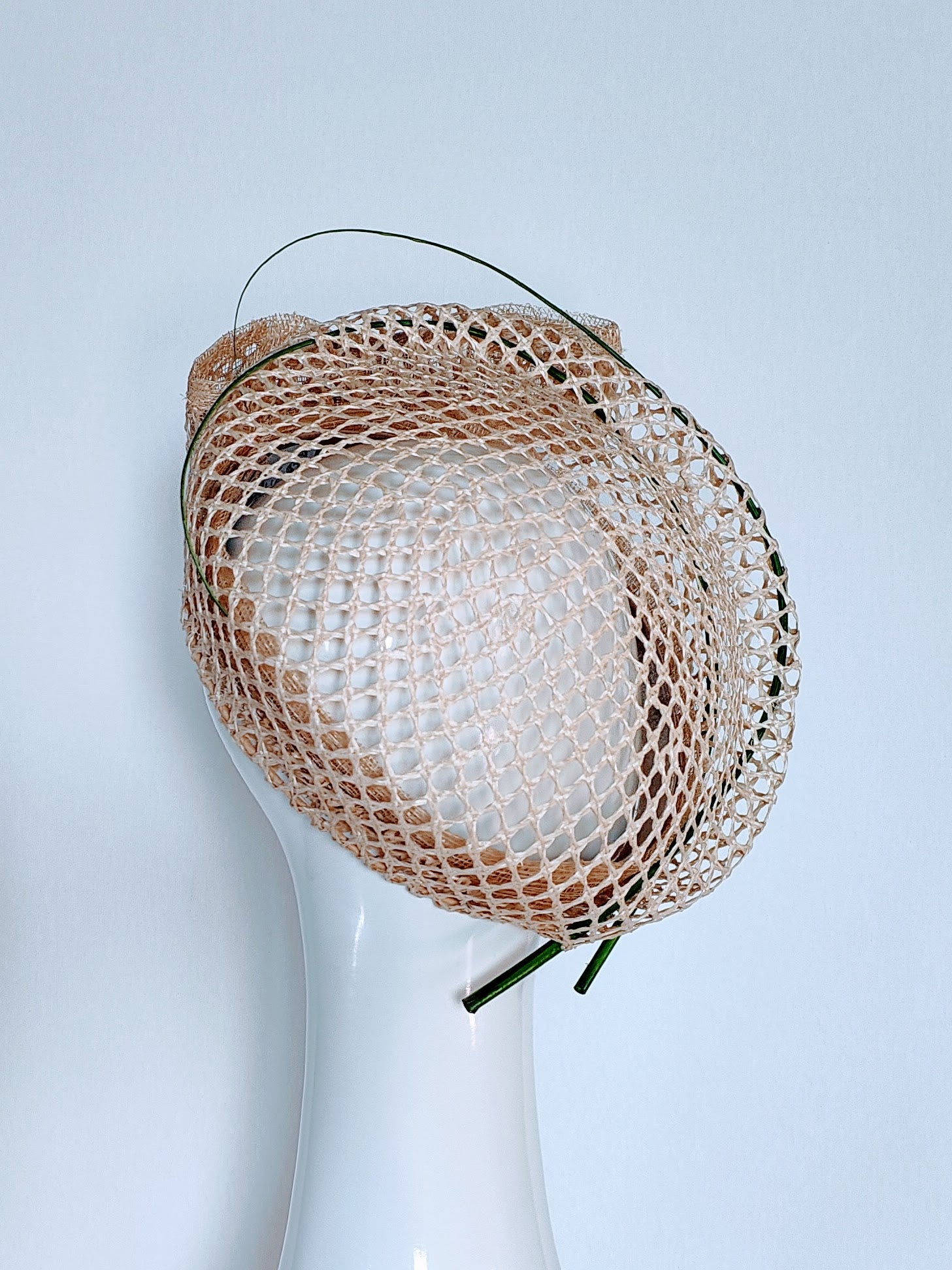 Kathryn Lee Millinery Tawny beret featuring straw – Australian couture headwear