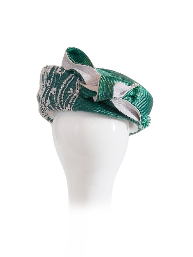 Verte handcrafted beret – perfect for Oaks Day and garden party