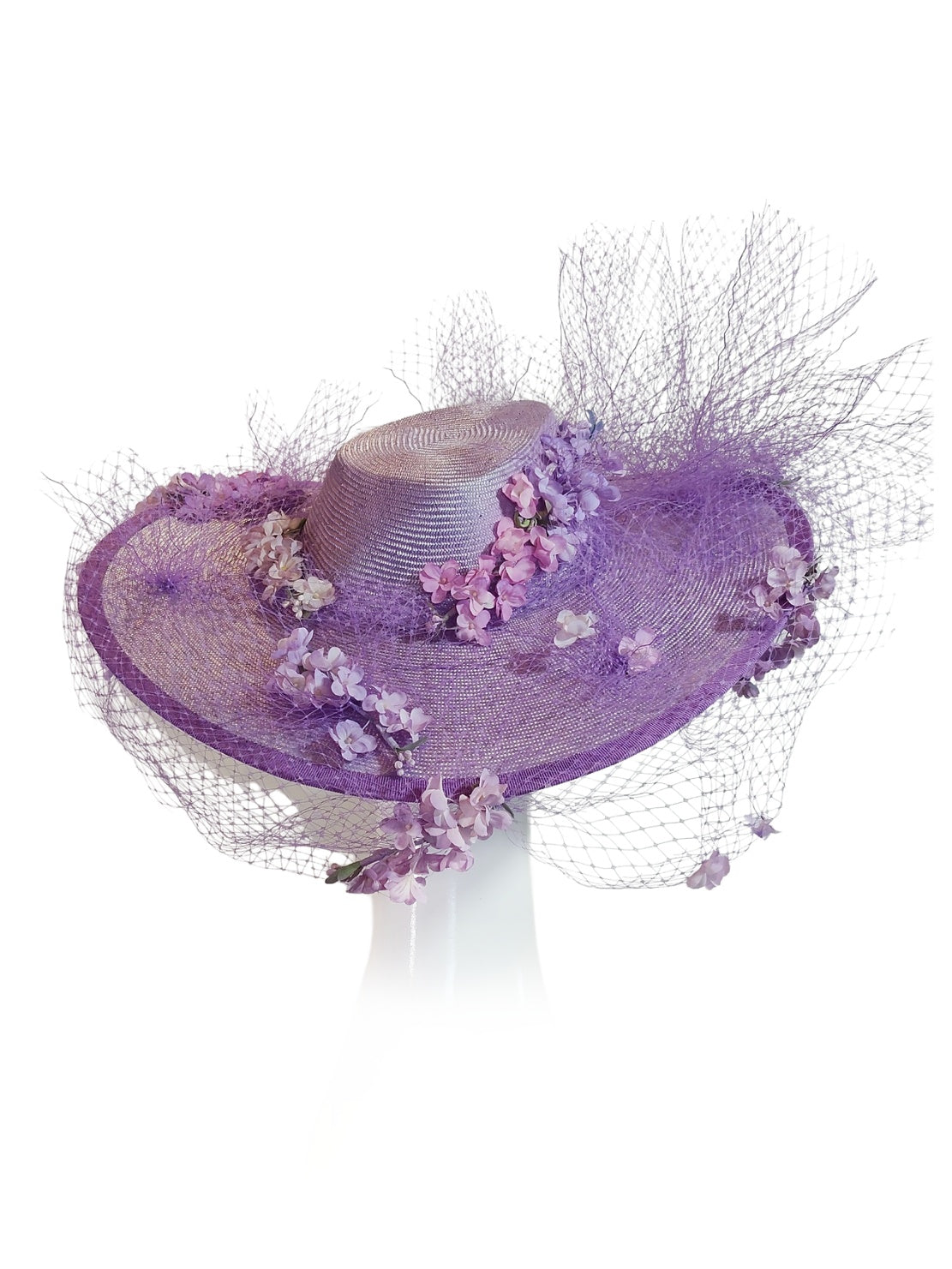 Kathryn Lee Millinery Violette hat featuring straw – Australian couture headwear