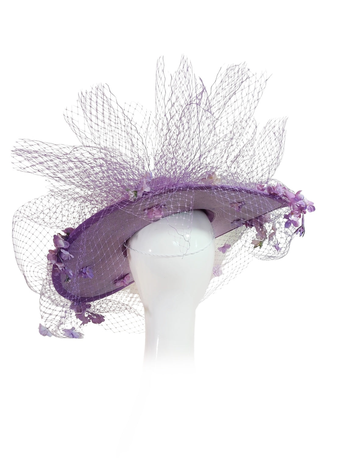 Violette – Lavender hat crafted from straw perfect for Royal Randwick