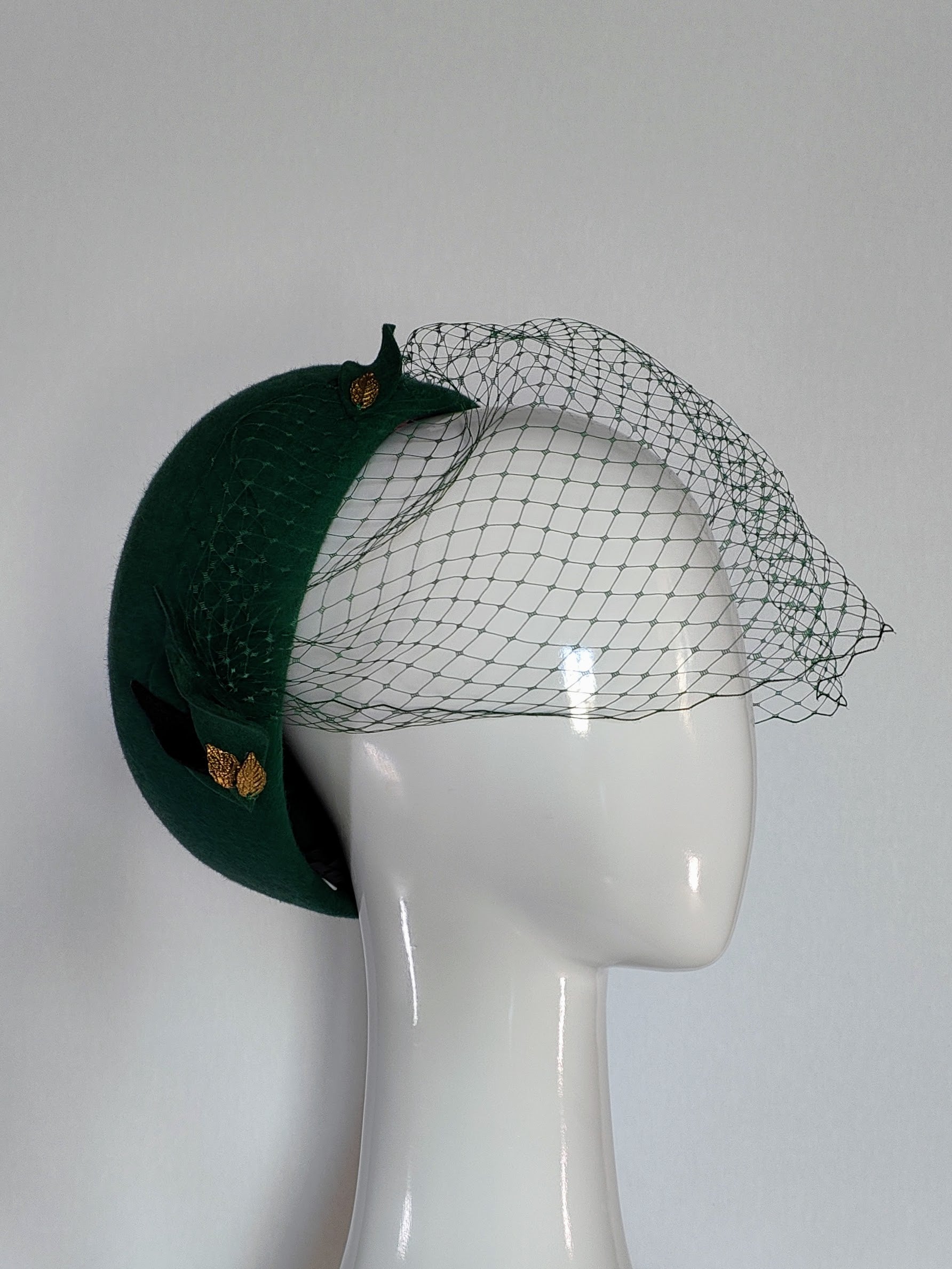Yvonne pillbox hat from the Kathryn Lee Millinery collection featuring felt