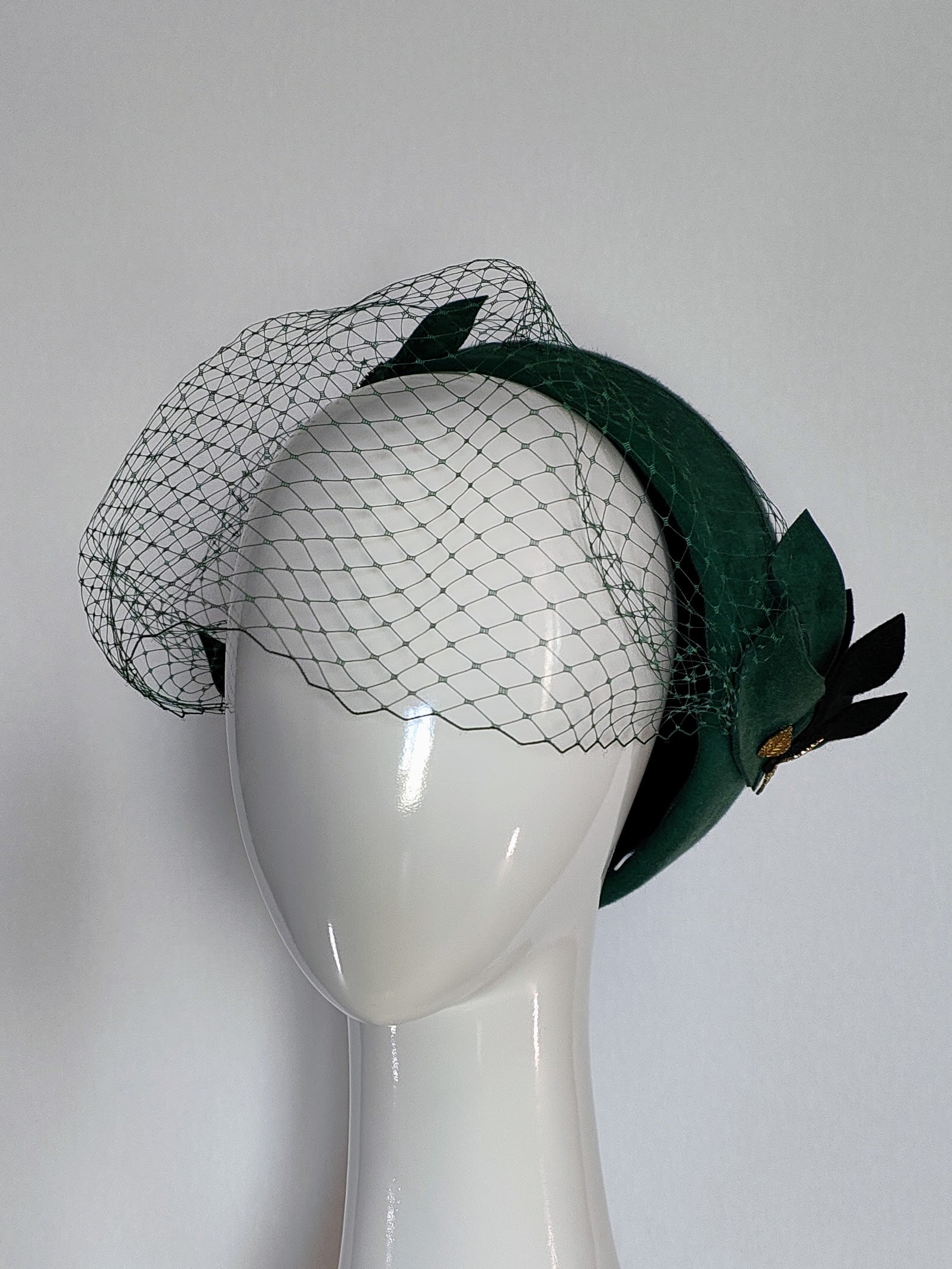 Yvonne handcrafted pillbox hat crafted from felt – perfect for Kentucky Derby and Dubai World Cup