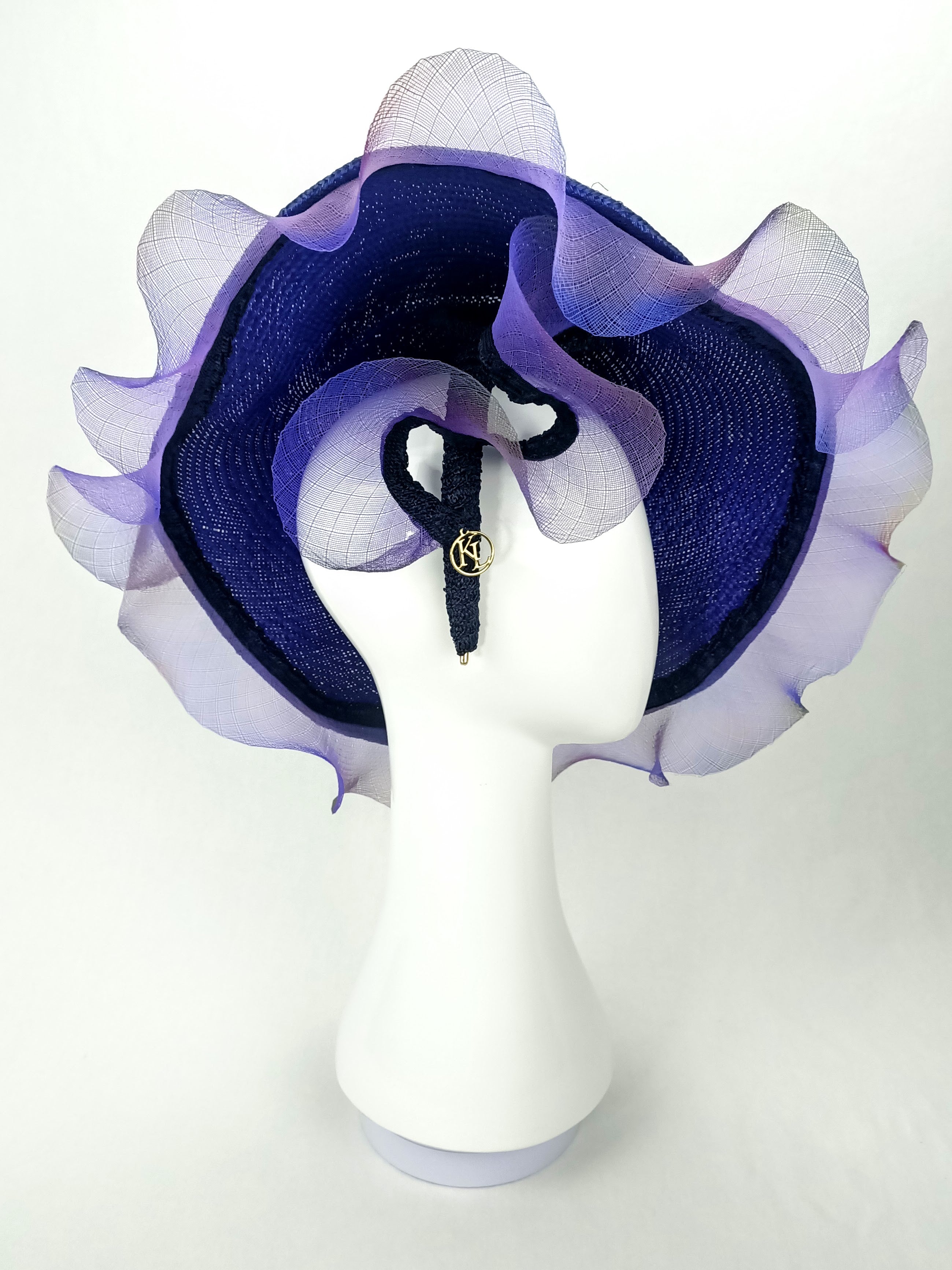 Amethyst by Kathryn Lee Millinery – bespoke Purple hat for polo