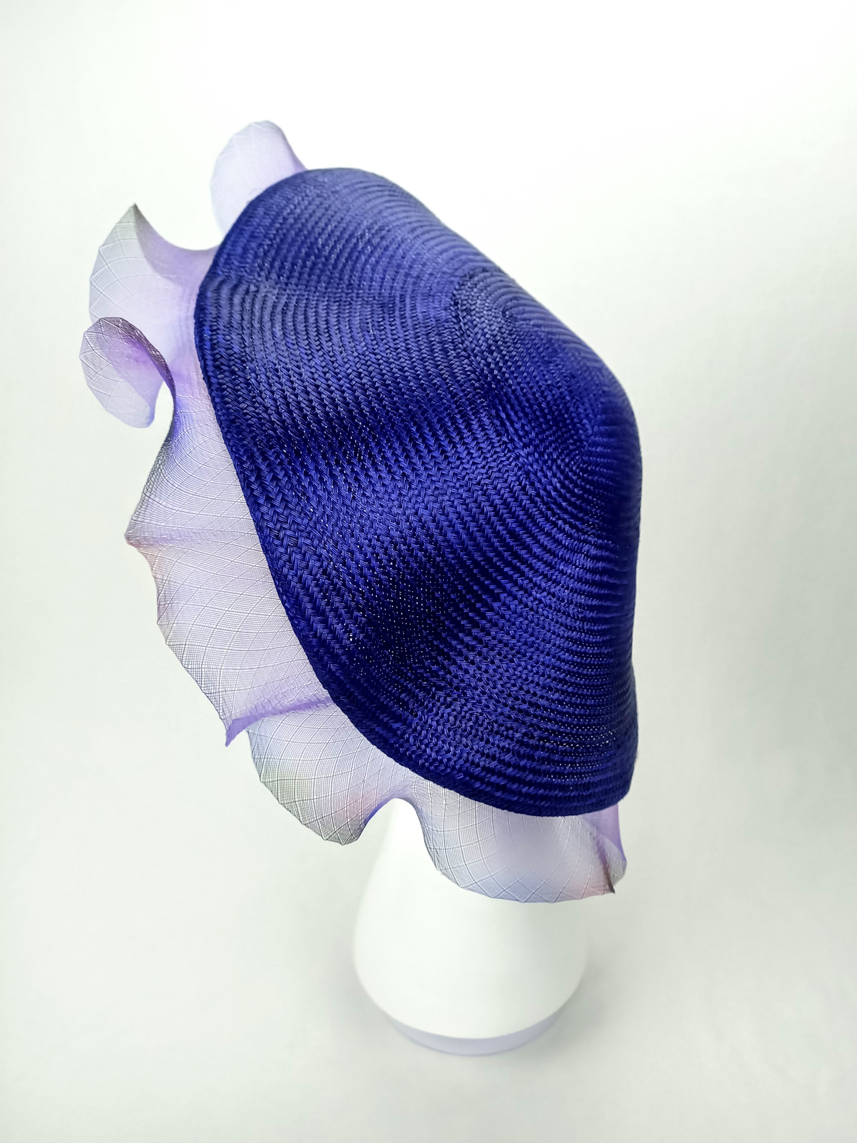 Bespoke Purple hat Amethyst – couture millinery for Cairns Amateurs