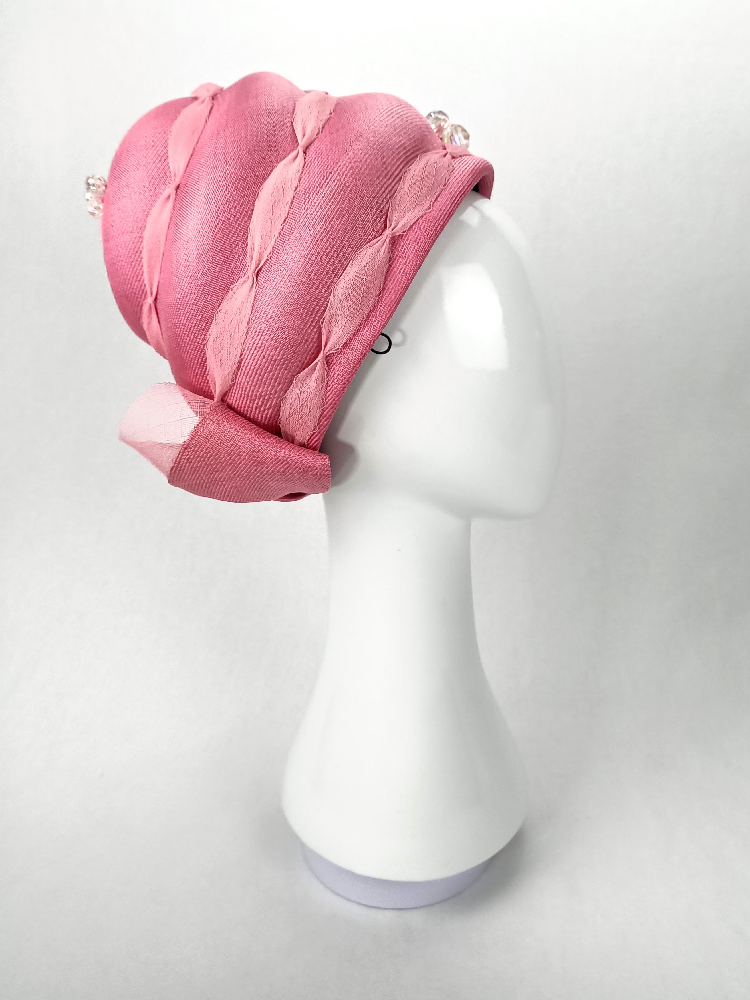 April pillbox hat from the Kathryn Lee Millinery collection featuring sinamay