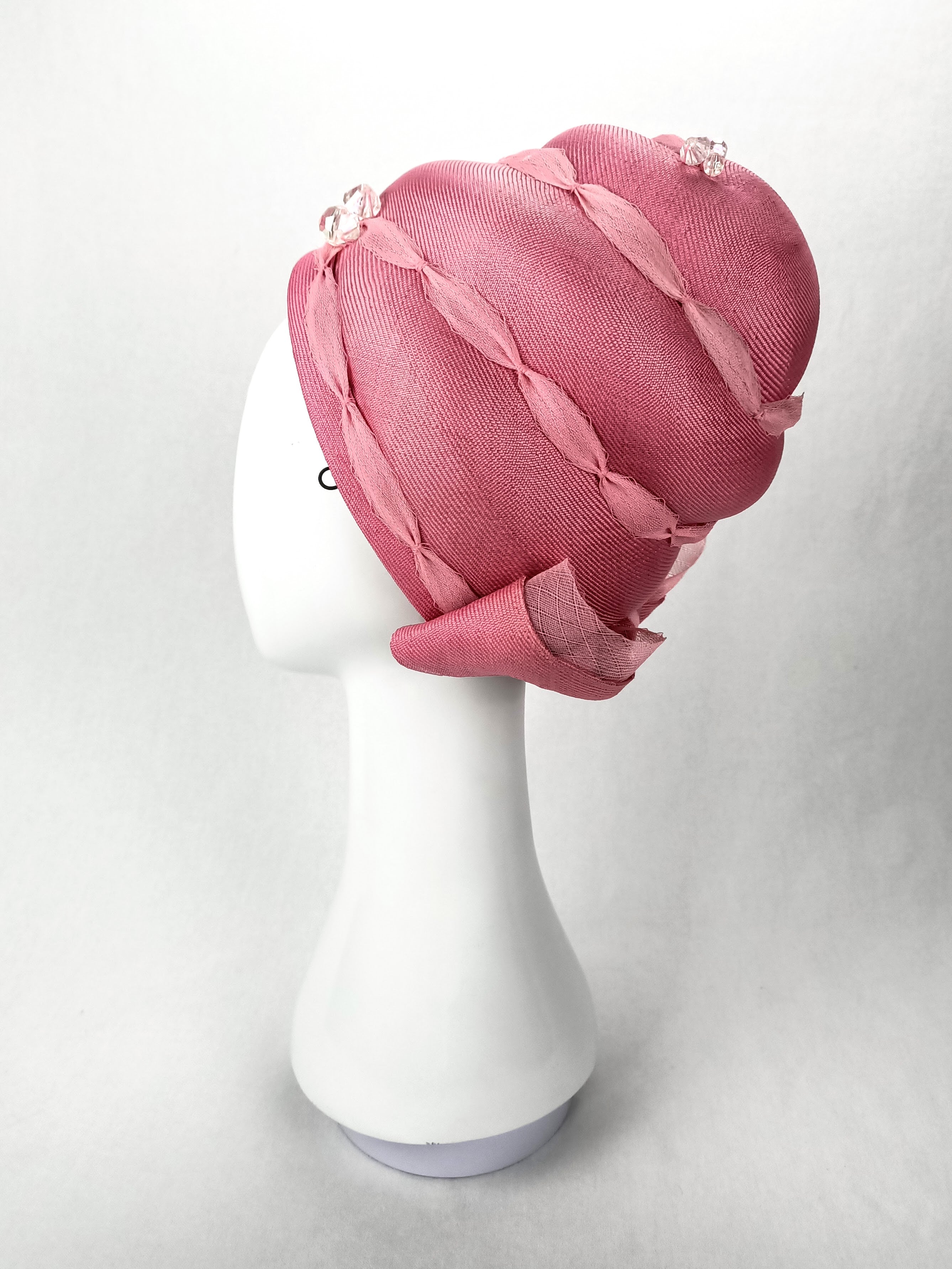 April pillbox hat – artisan millinery featuring sinamay for Dubai World Cup and beyond