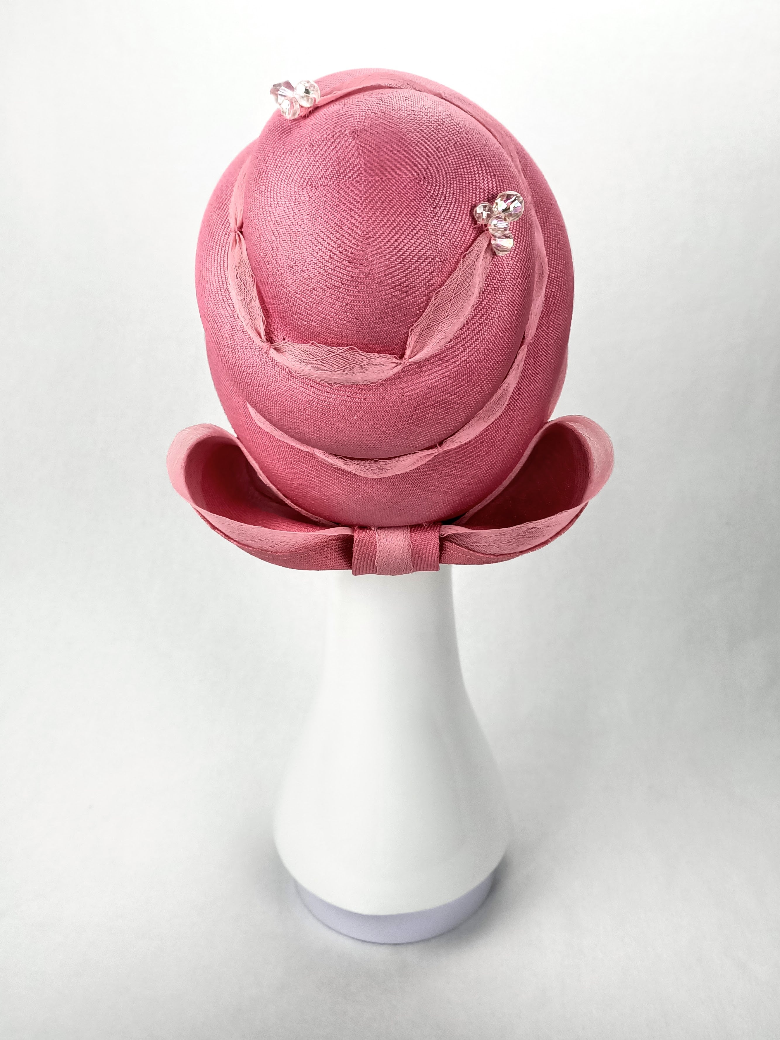 Couture pillbox hat April featuring sinamay – occasion headwear for spring racing carnival