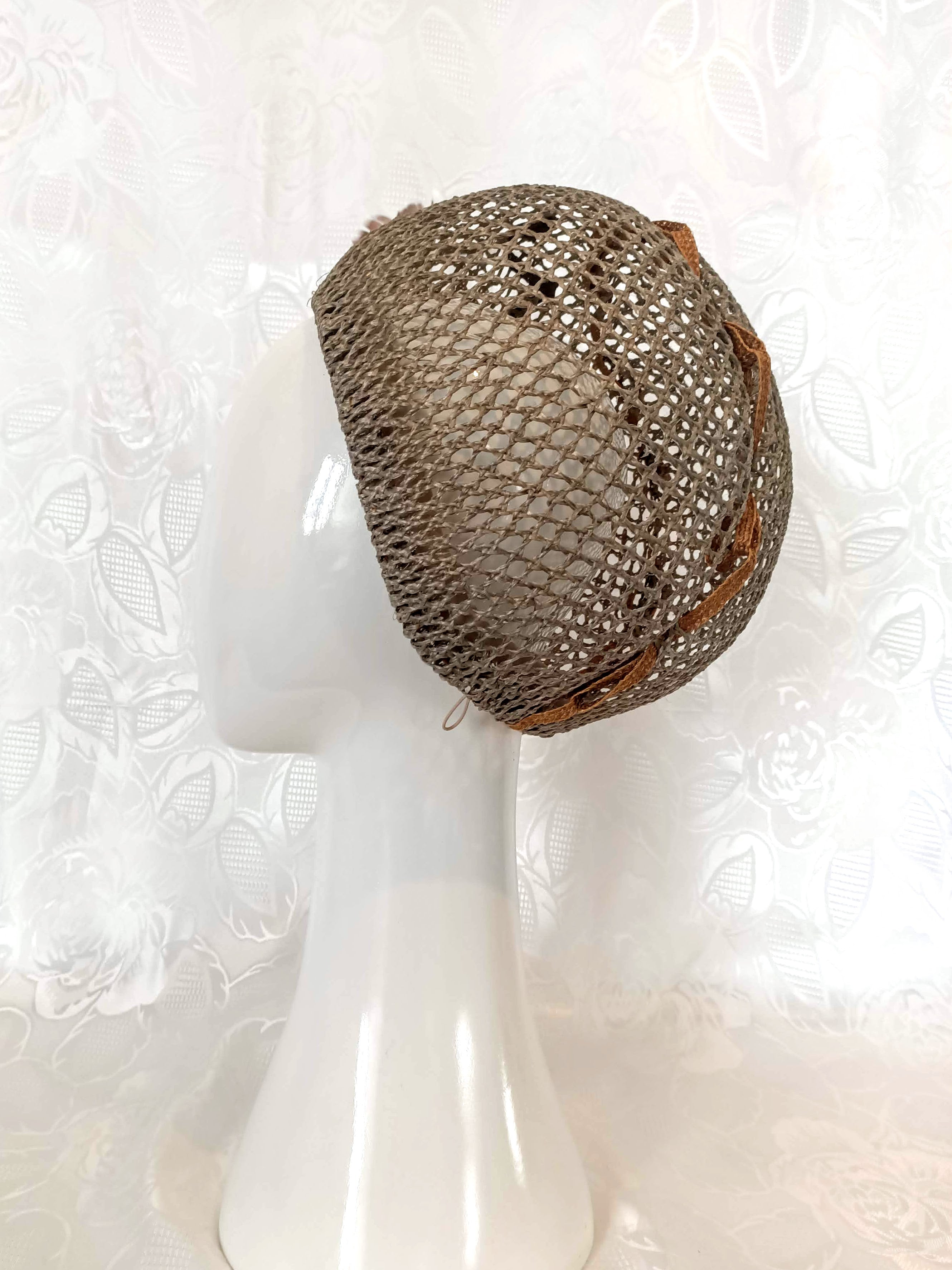 Handcrafted Beehive Straw Pillbox Hat with Feather Flowers & Quill – Kathryn Lee bespoke collection