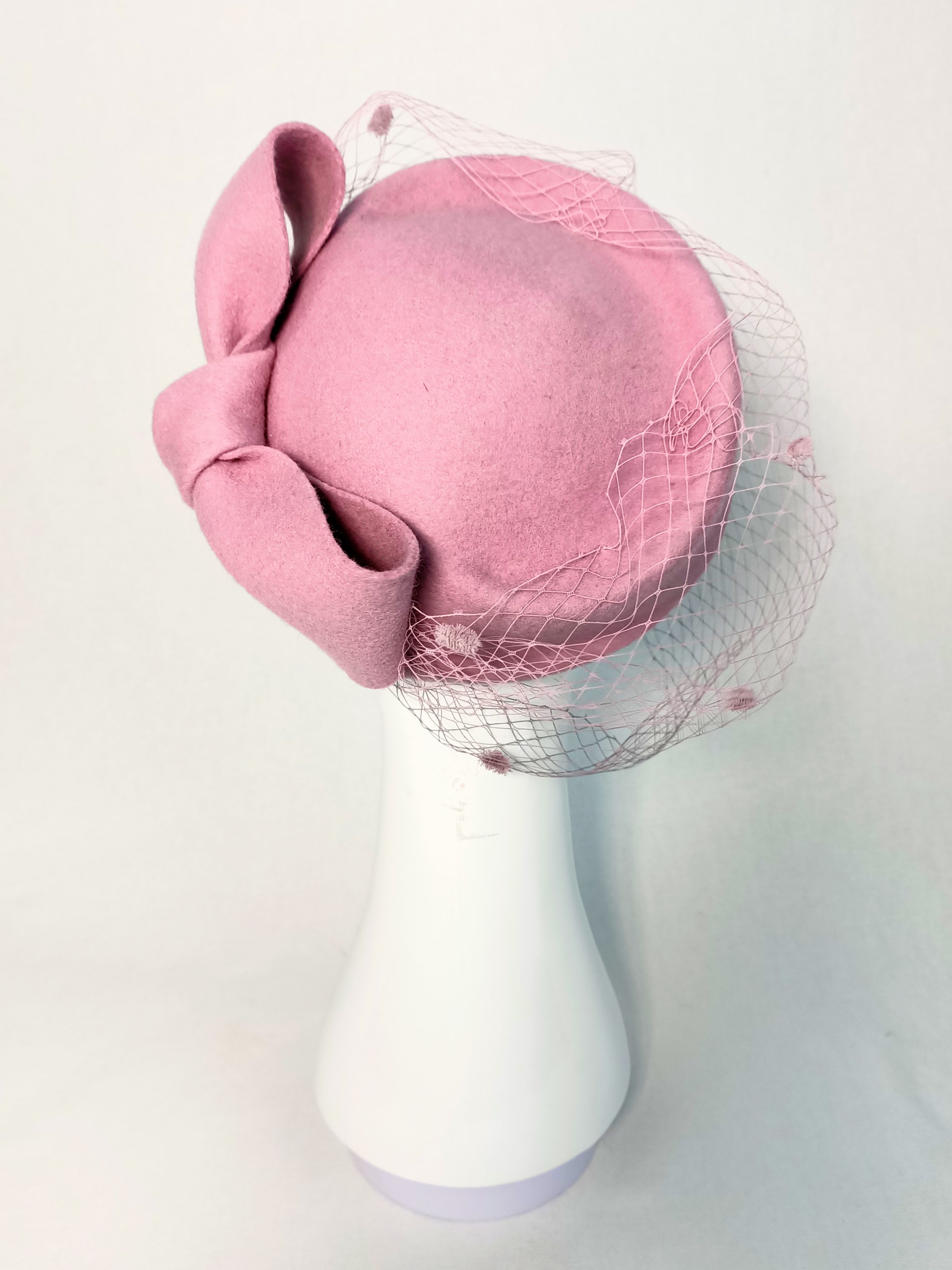 Kathryn Lee Millinery Bryony pillbox hat featuring felt – Australian couture headwear