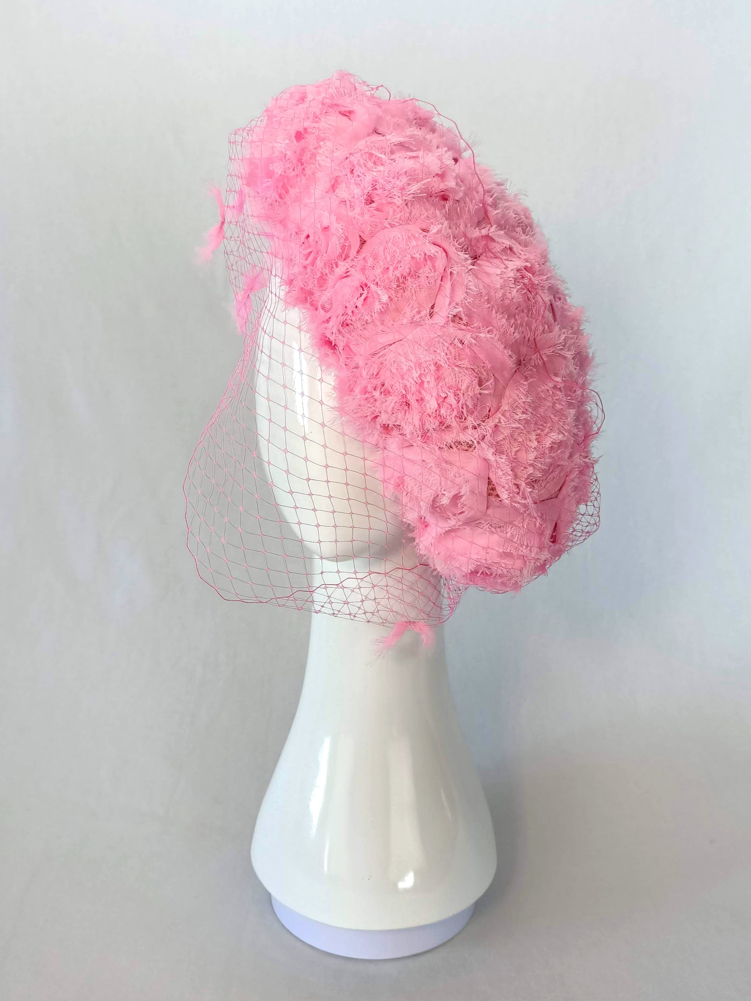 Couture beret Candy featuring silk – occasion headwear for Royal Ascot