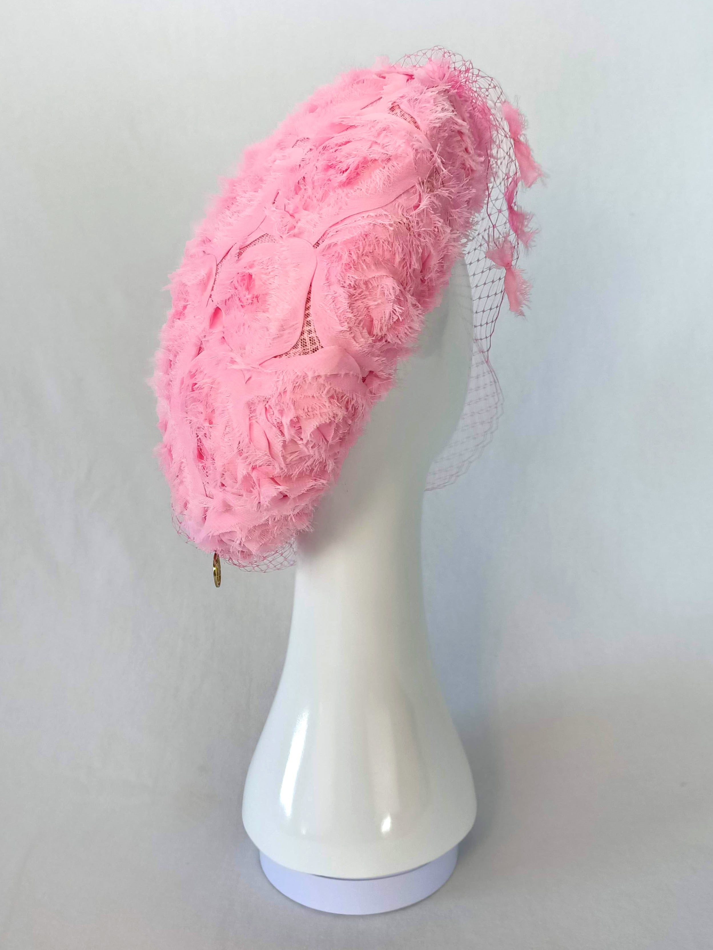 Australian milliner Kathryn Lee – Candy beret featuring silk