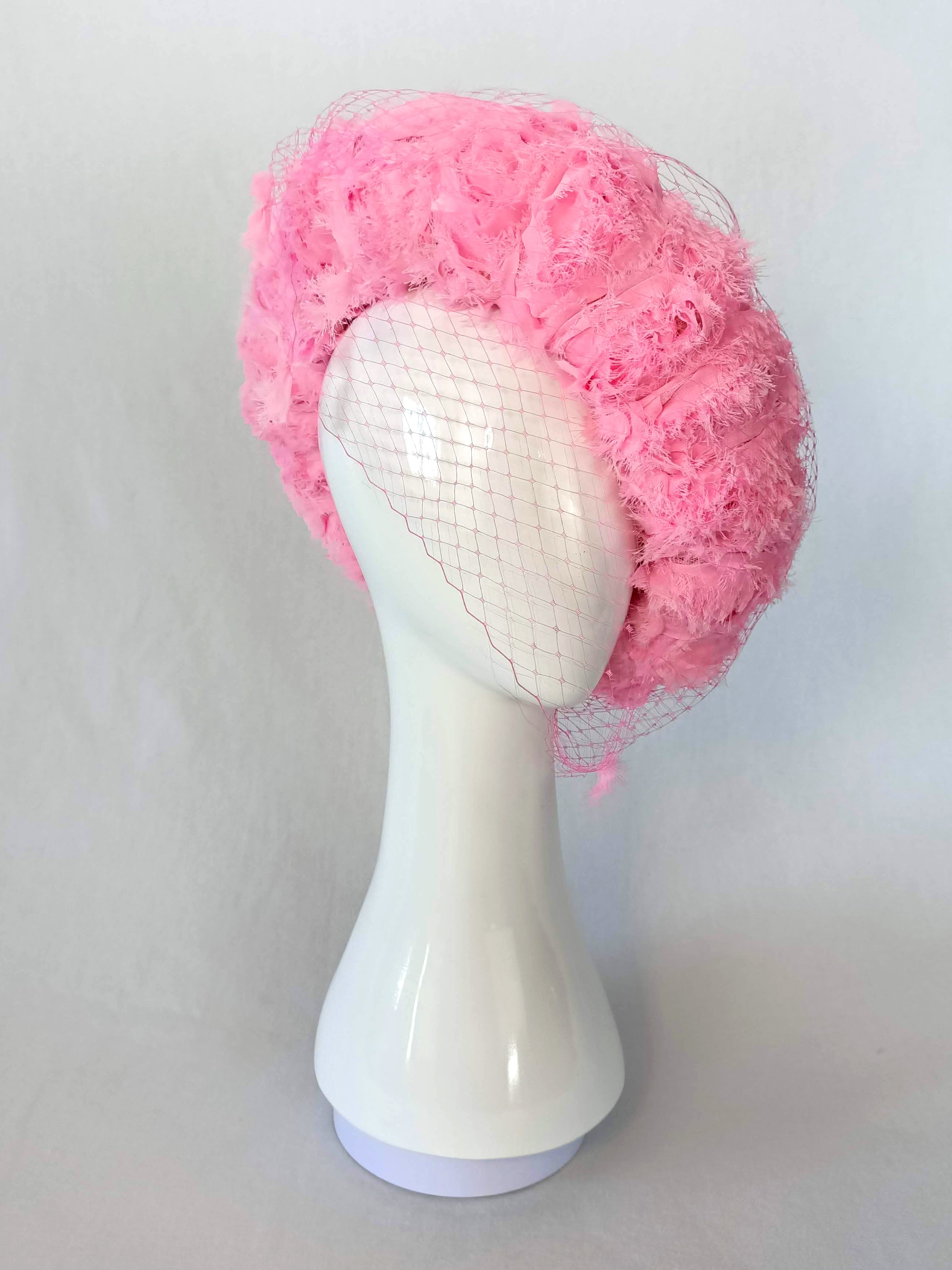 Bespoke beret Candy – couture millinery for wedding