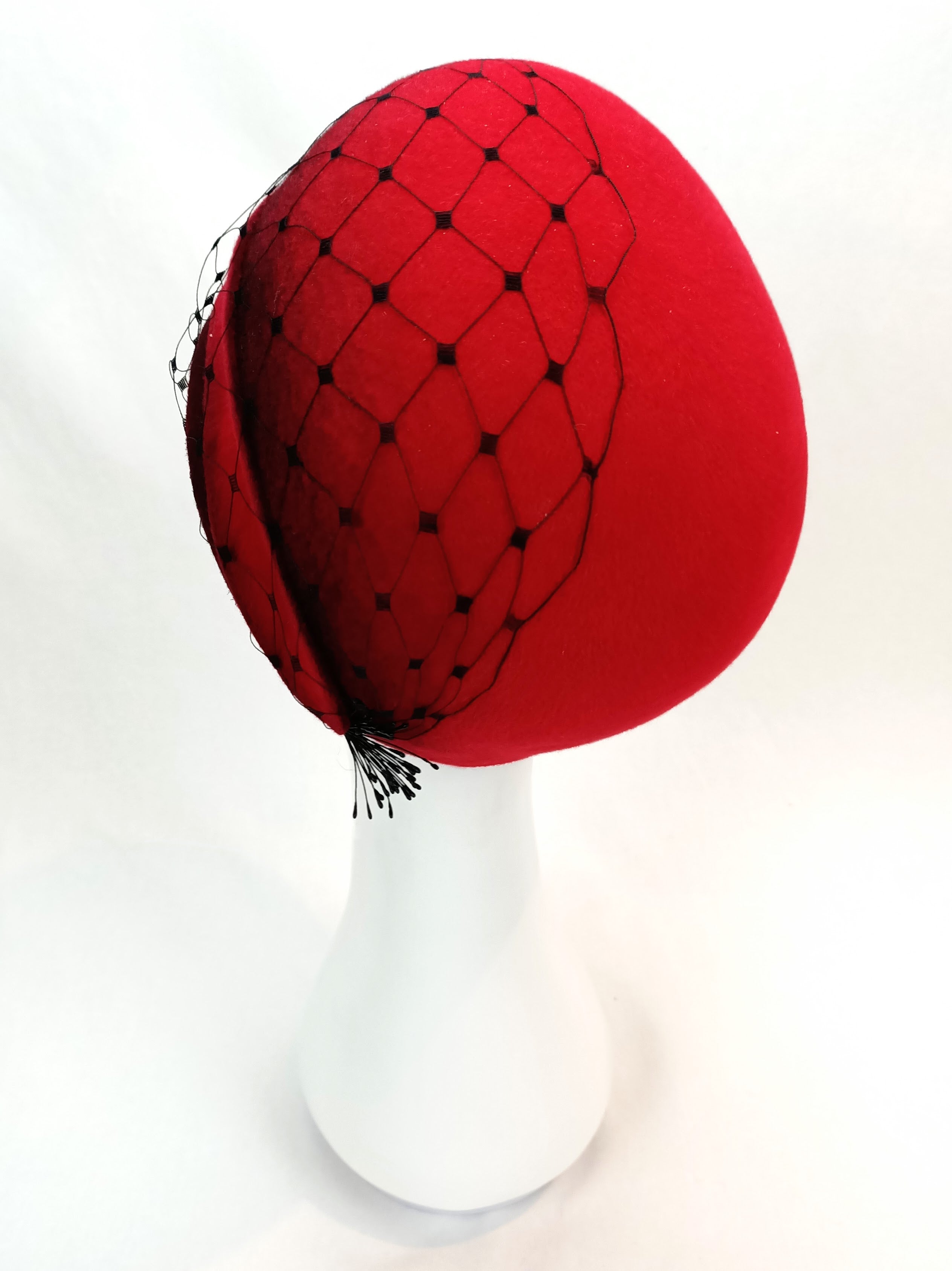 Australian milliner Kathryn Lee – Elsa Black beret featuring felt