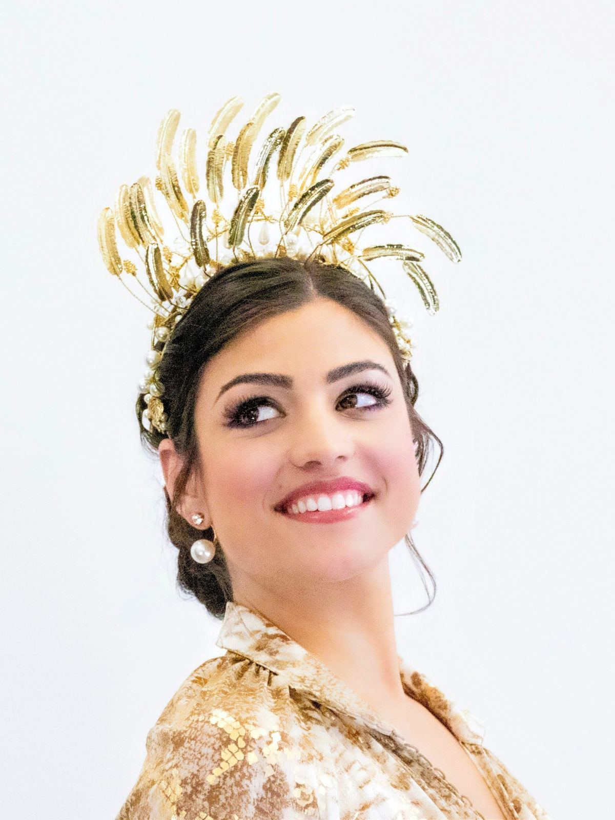 Emma Pearl headband from the Kathryn Lee Millinery collection featuring pearl