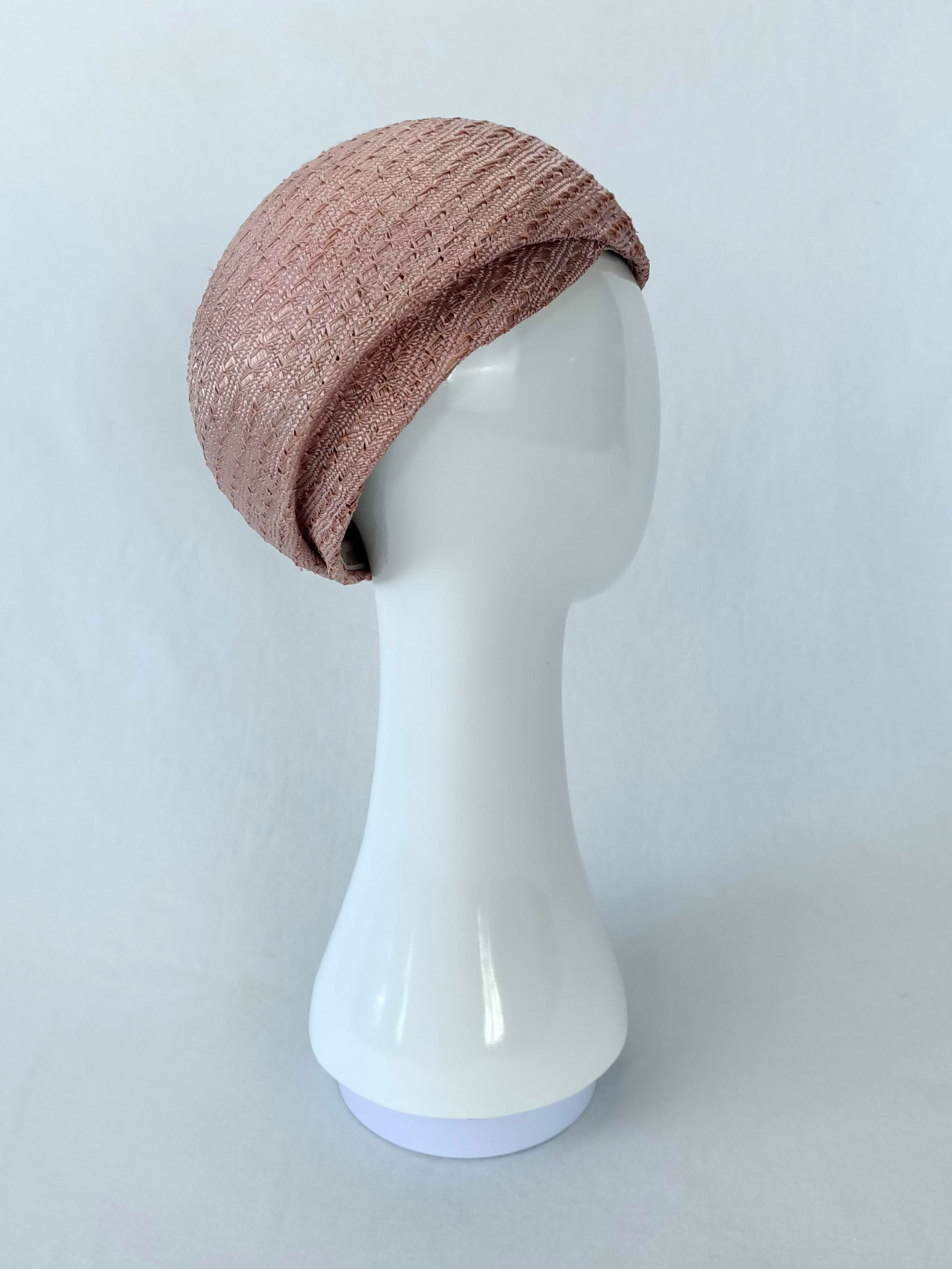 Kathryn Lee Millinery Lilibet beret featuring straw and pearl – Australian couture headwear