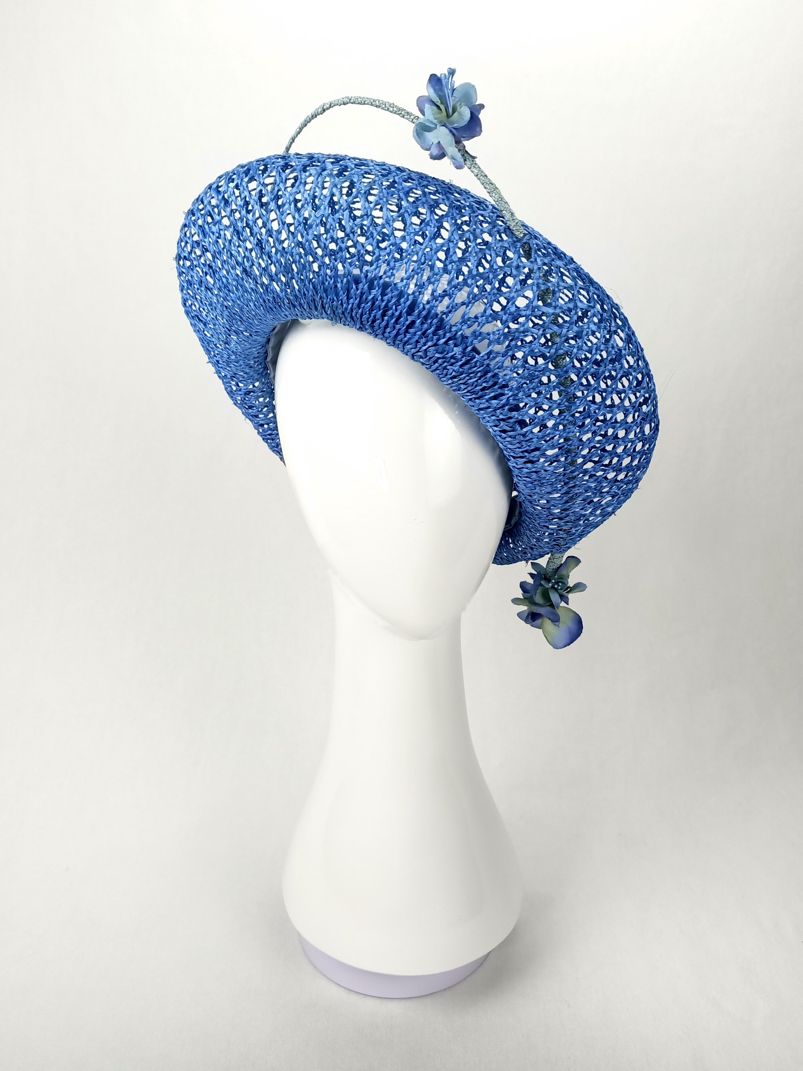 Handcrafted Blue beret Louisa – Kathryn Lee bespoke collection