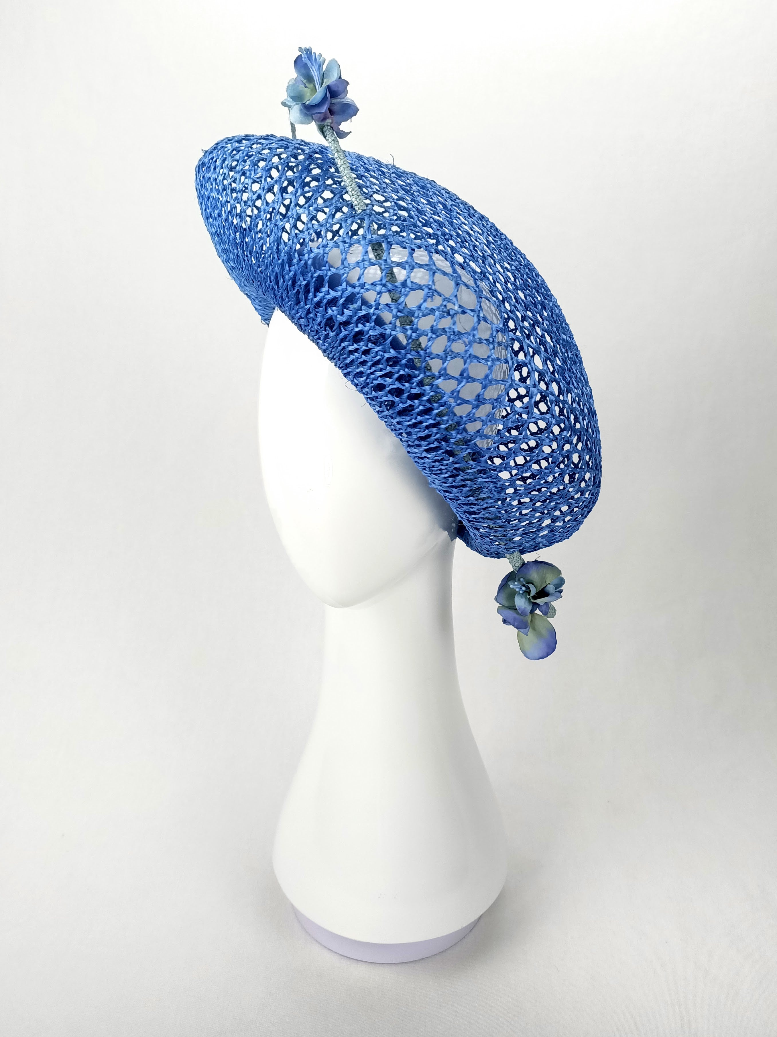 Louisa beret – artisan millinery featuring straw for Flemington and beyond