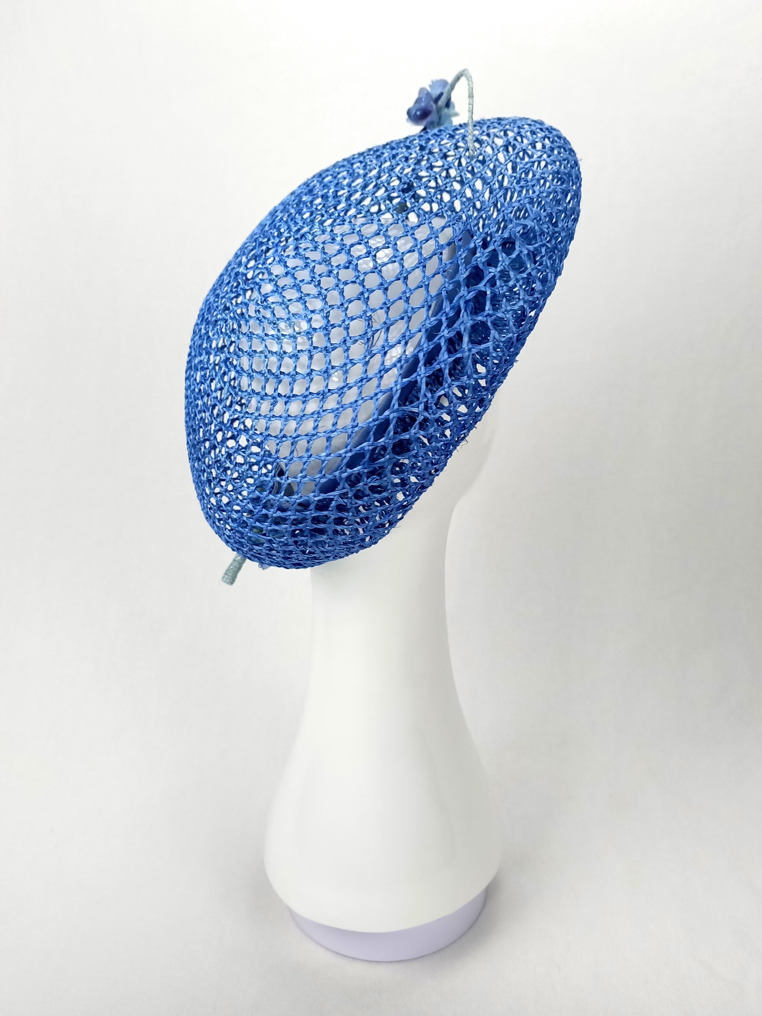 Louisa beret from the Kathryn Lee Millinery collection featuring straw
