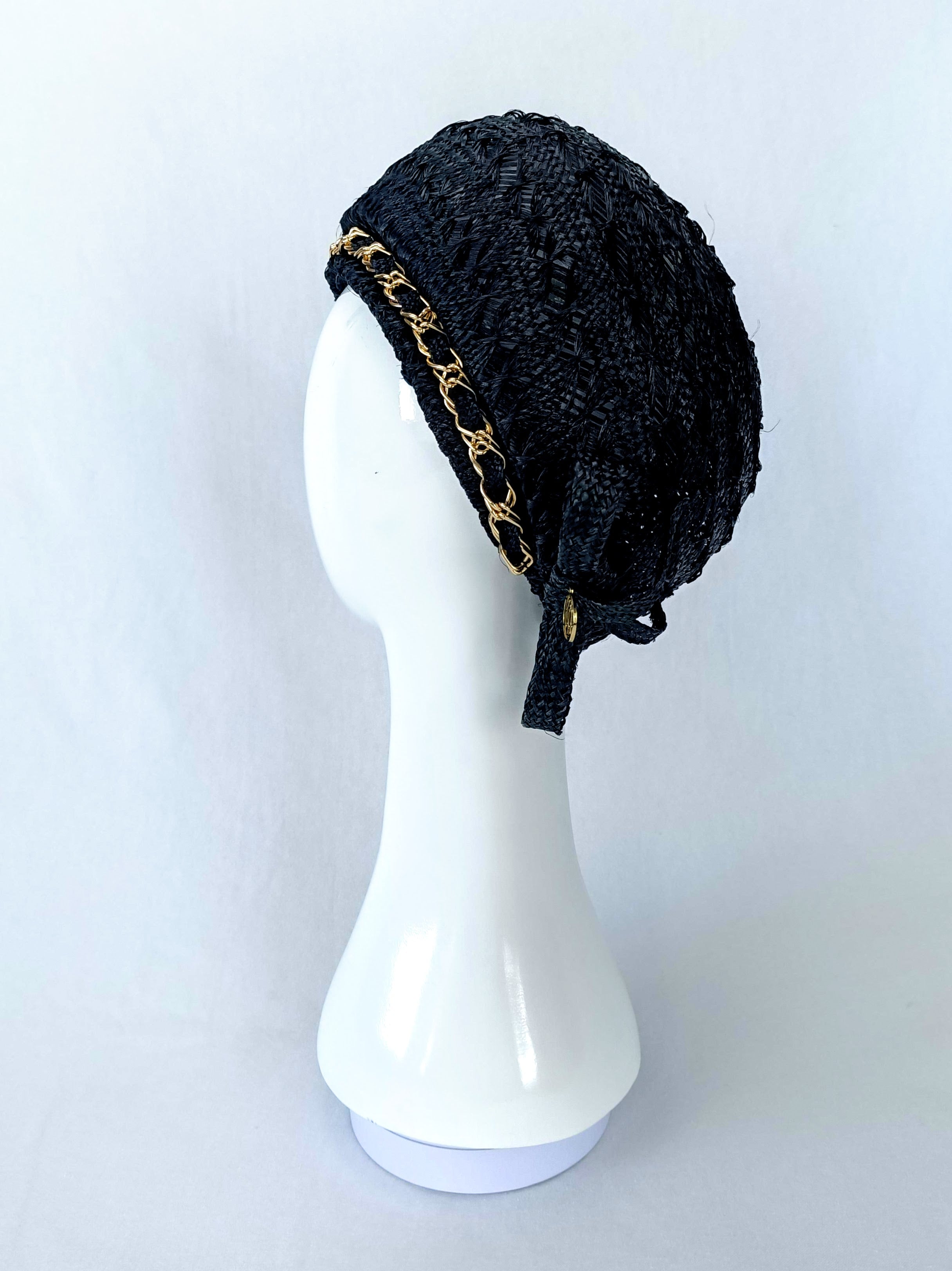 Bespoke Olga hat crafted from straw – designed for fashions on the field by Kathryn Lee