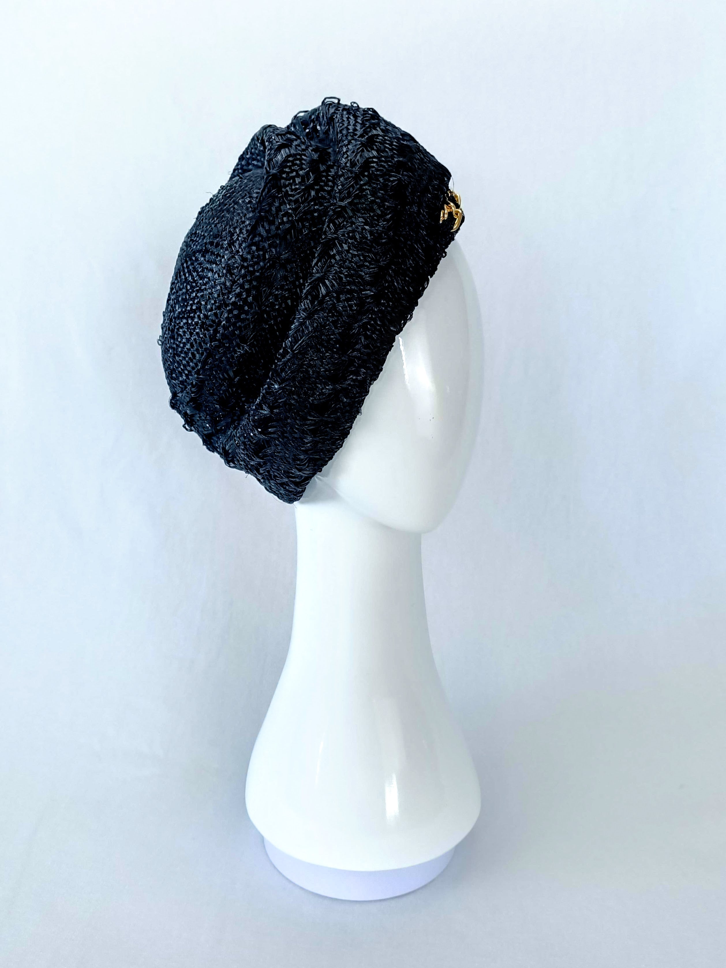 Olga handcrafted hat crafted from straw – perfect for race day and garden party