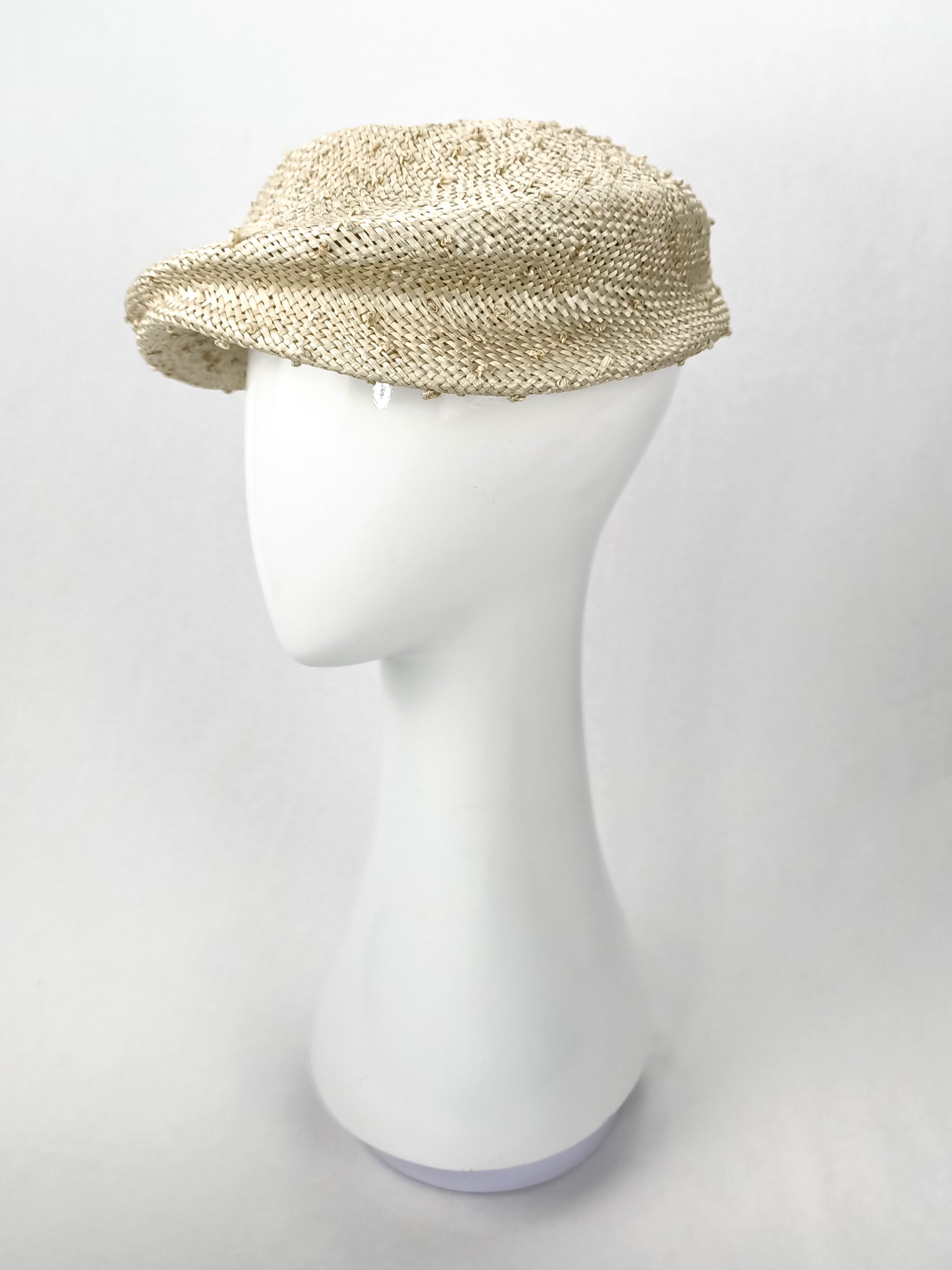 Pearle – Cream cap crafted from straw and pearl perfect for Oaks Day