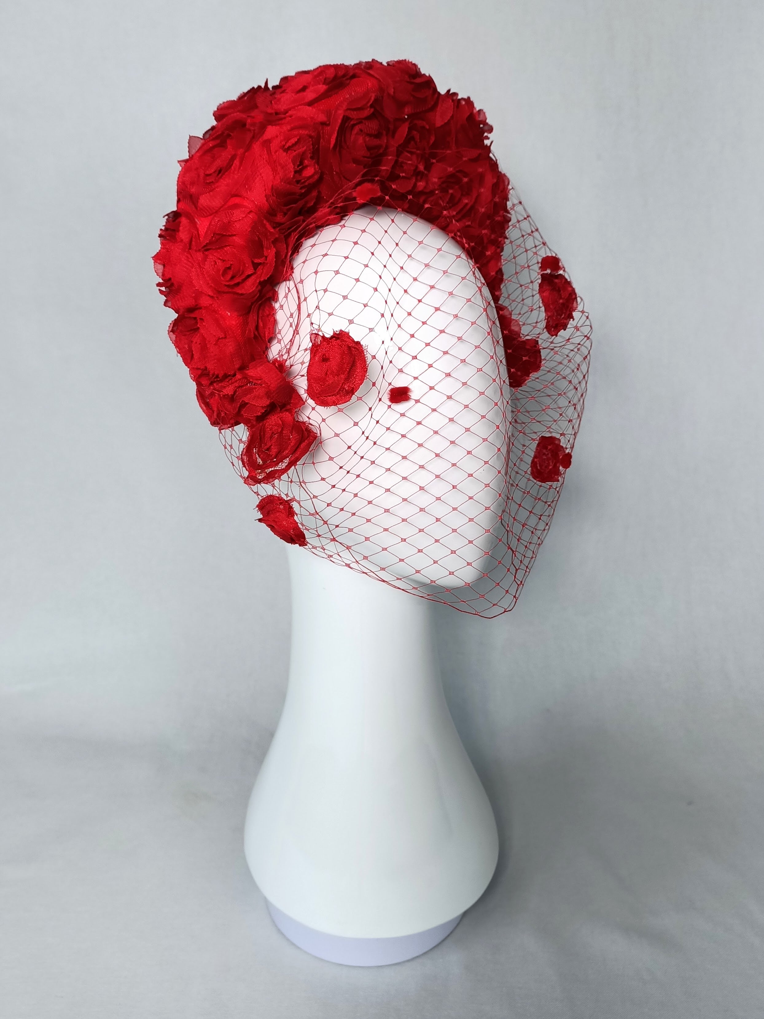 Rosa handcrafted headband crafted from silk – perfect for spring racing carnival and garden party