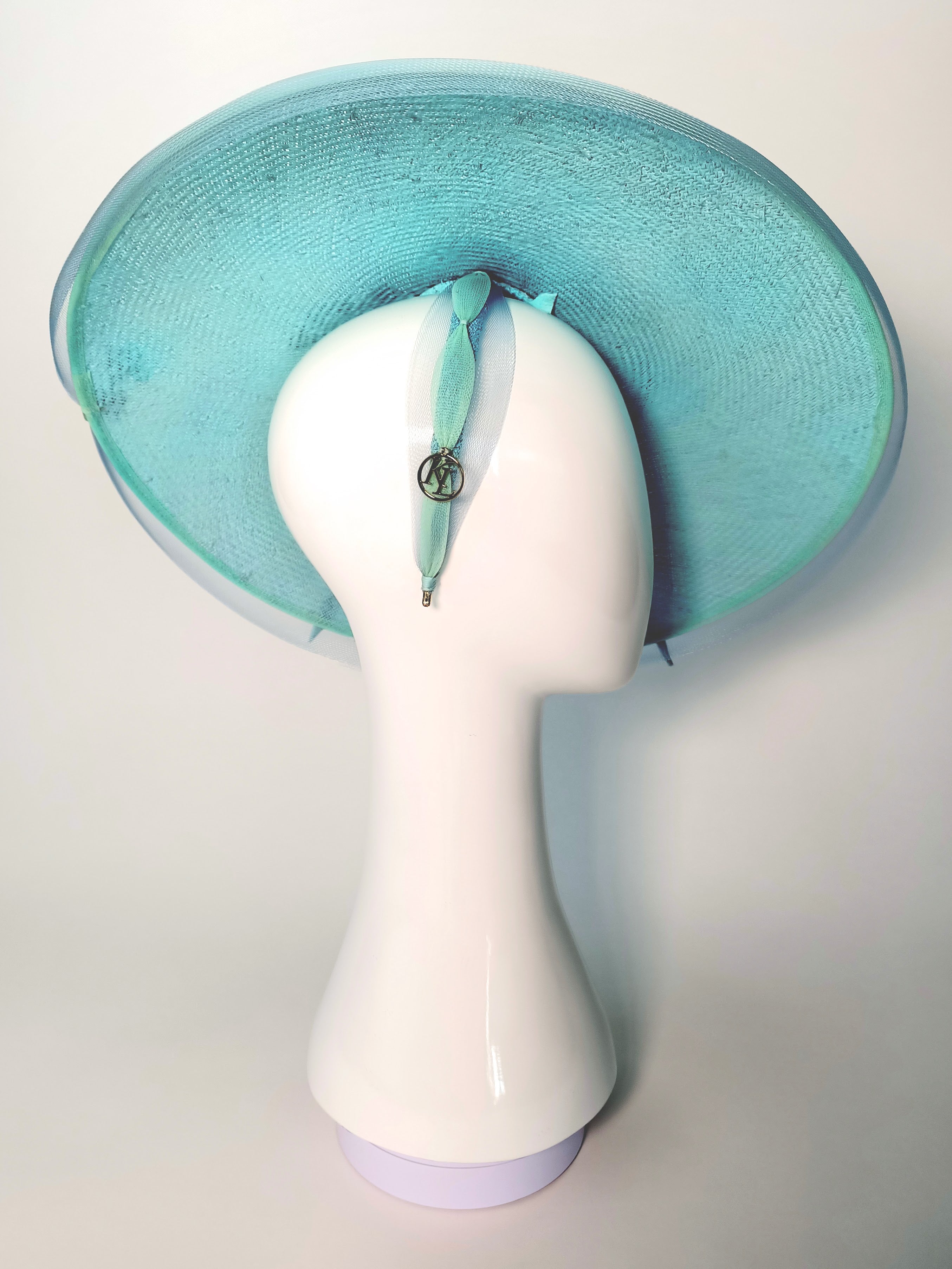 Bespoke Gold hat Skye – couture millinery for Royal Ascot